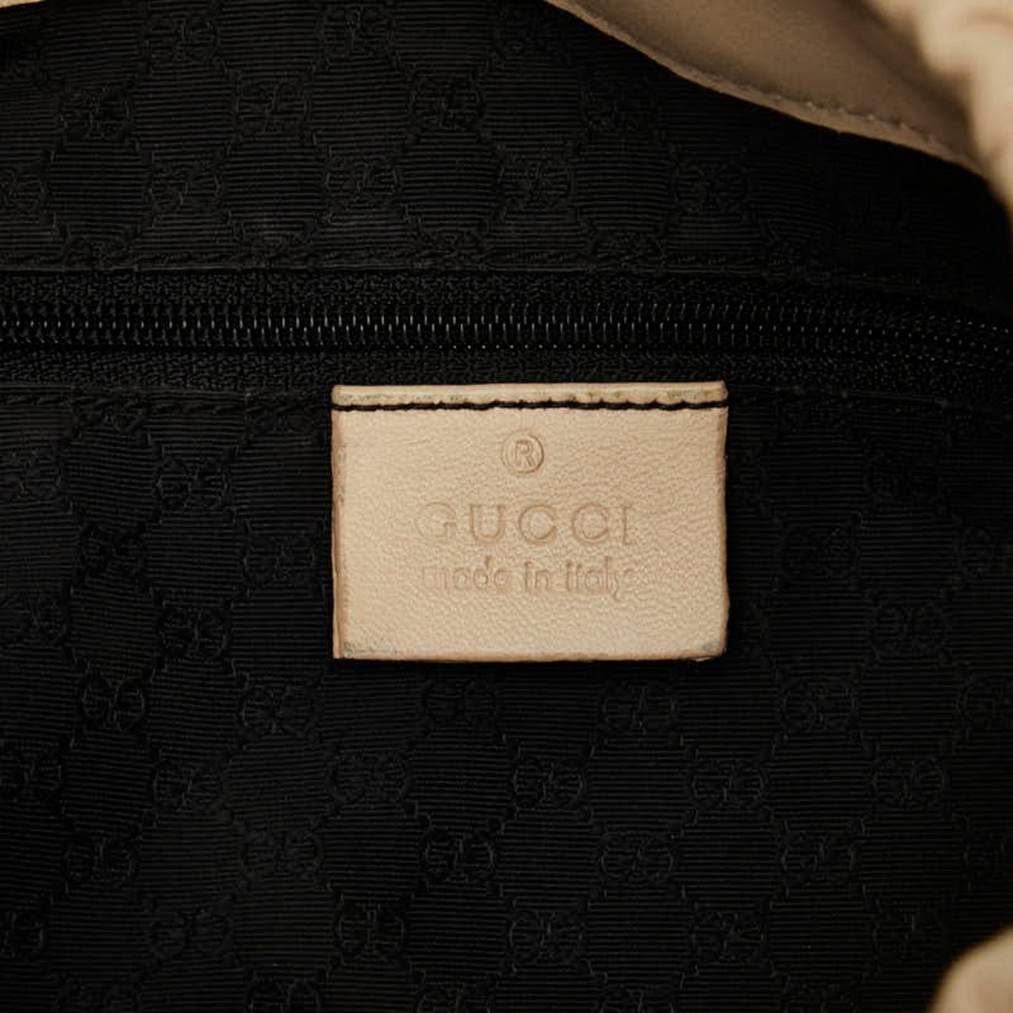 Gucci Ivory White Leather Handbag Tote Bag