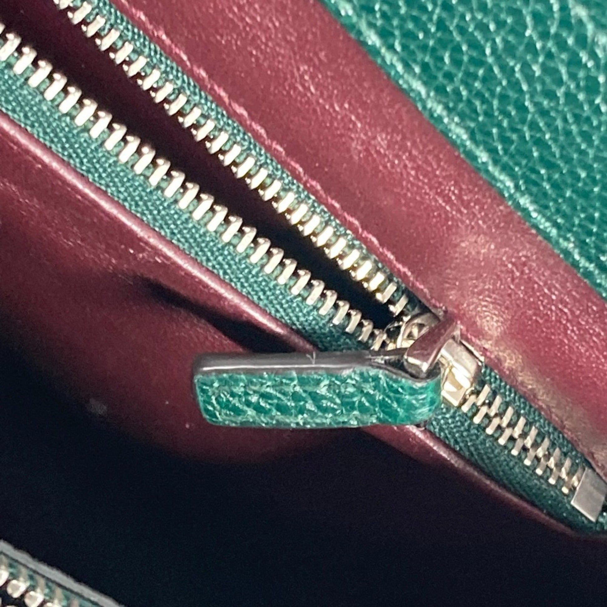 Gucci Green Leather Handbag Shoulder Bag