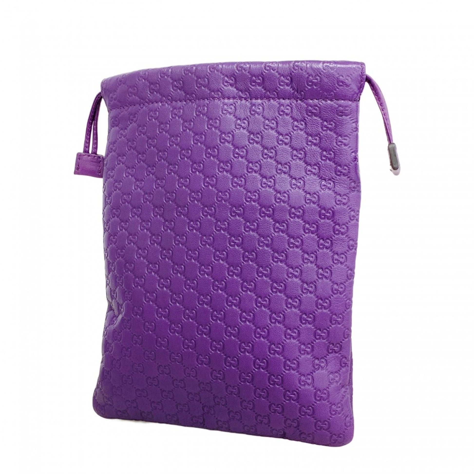 Gucci Purple Leather Pouch