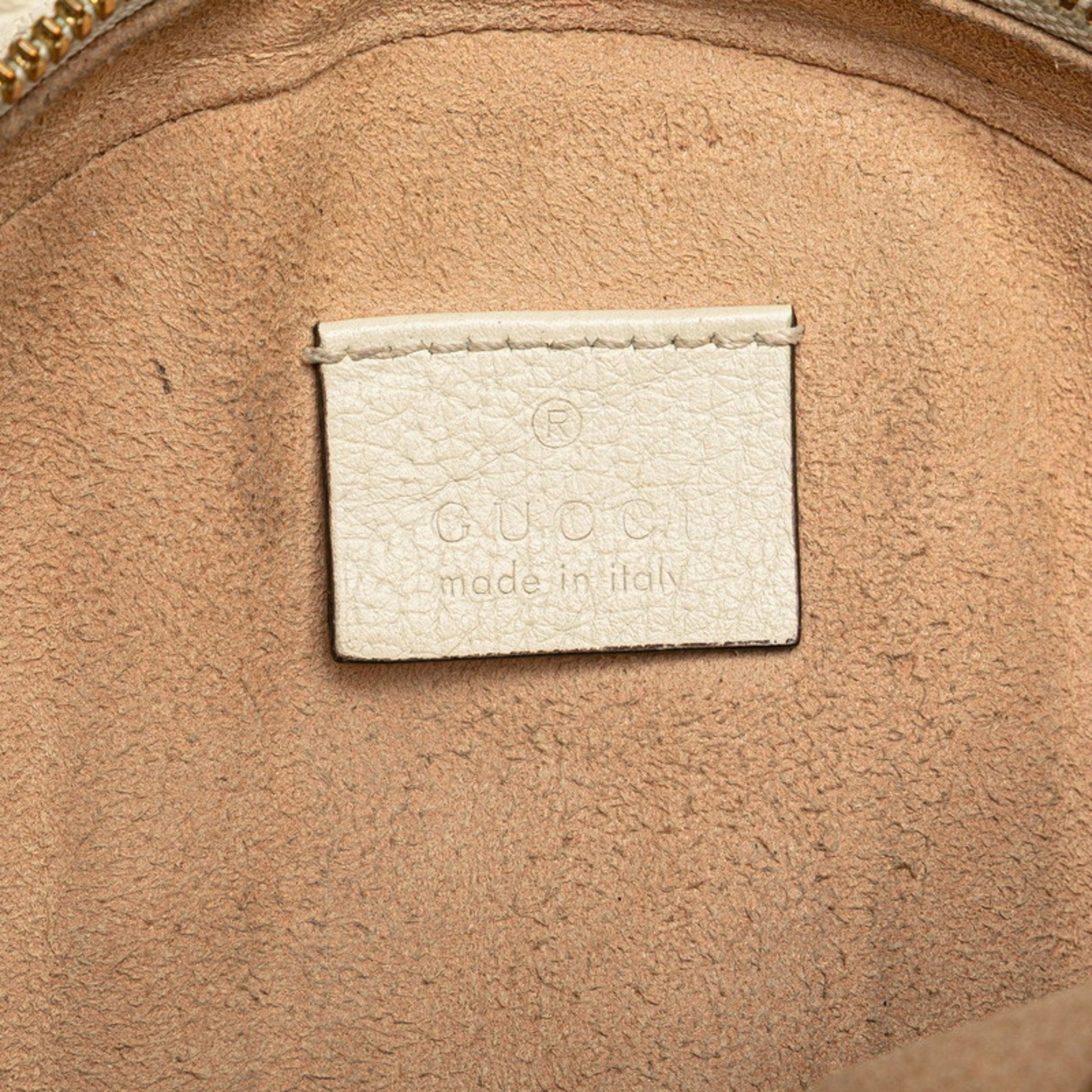 Gucci Ophidia Navy Red Color White Leather Shoulder Bag