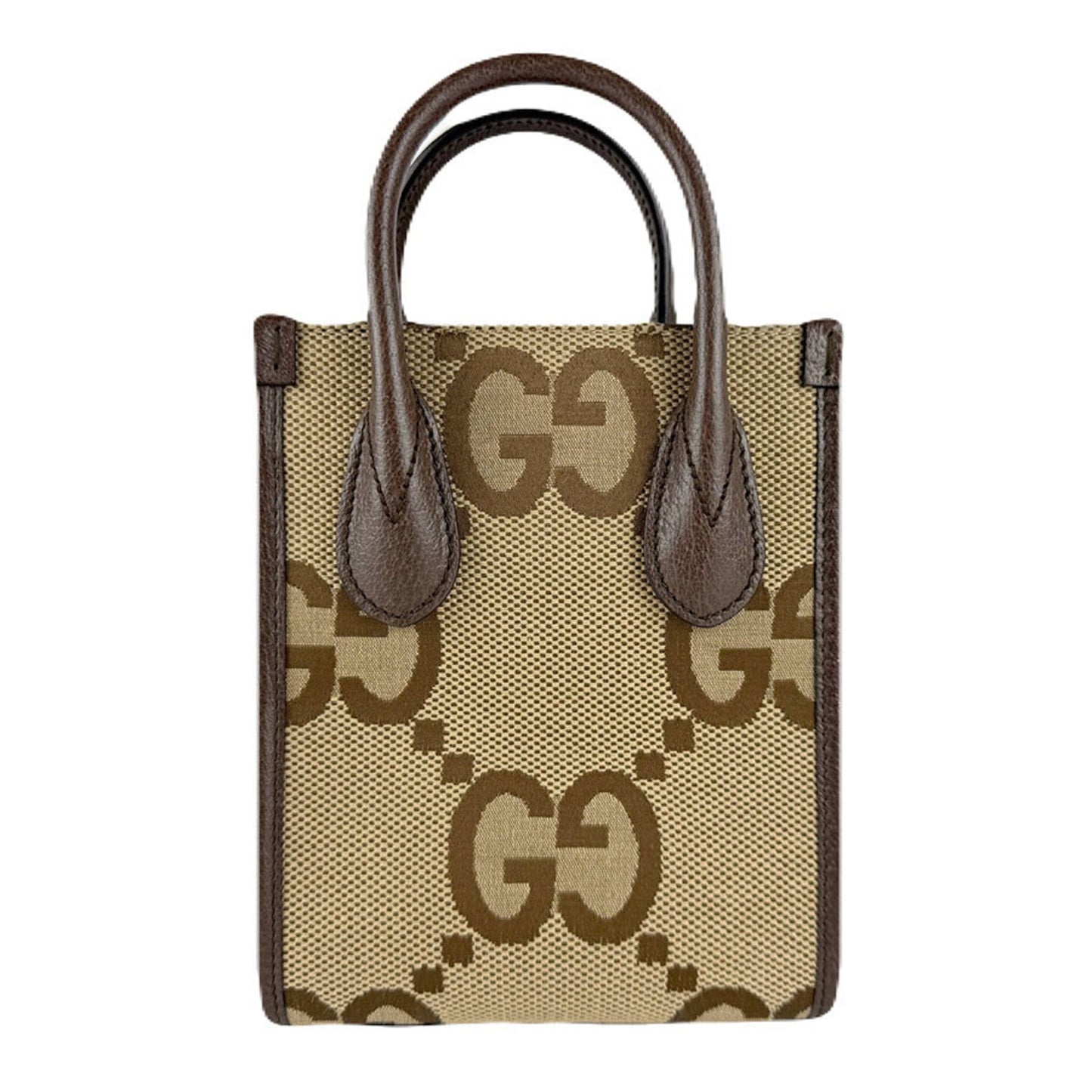 Gucci Brown Green Red Color Canvas Leather Handbag Shoulder Bag