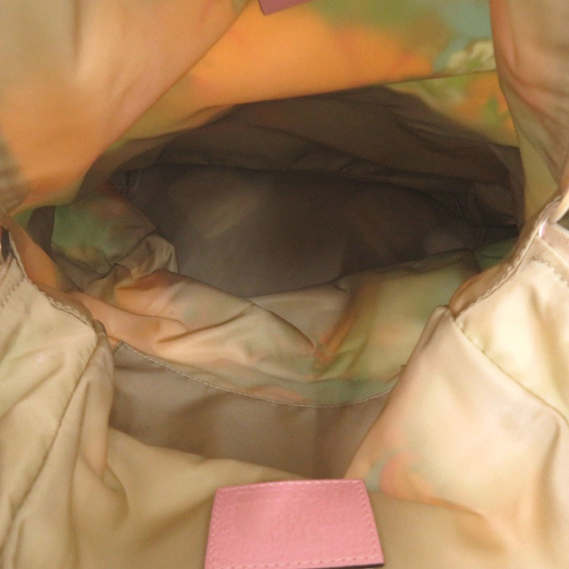 Gucci Multi-Color Pink Nylon Leather Backpack