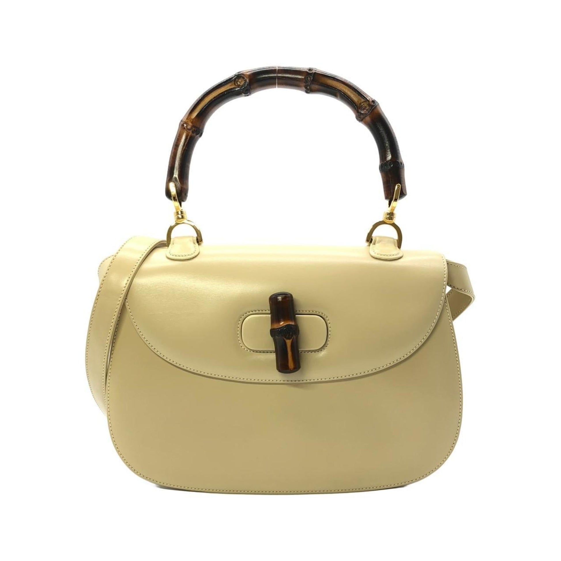 Gucci Ivory Leather Handbag