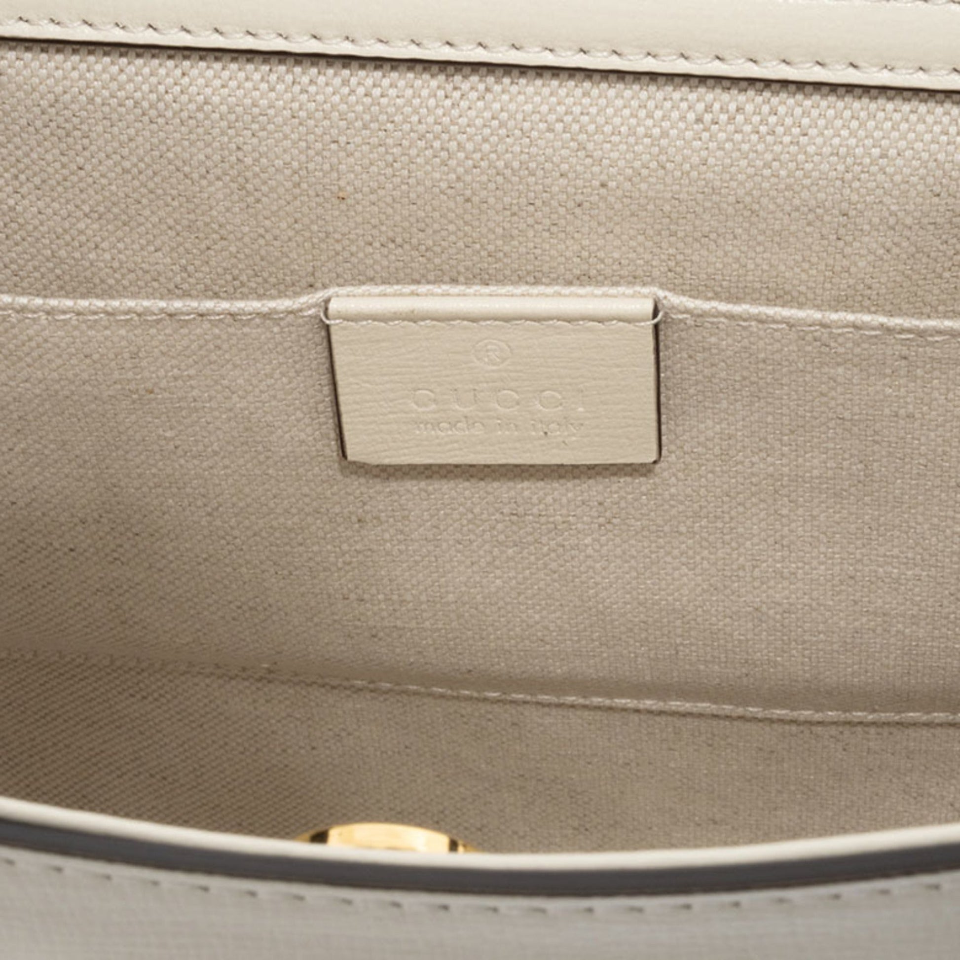 Gucci Green White Yellow Leather Handbag