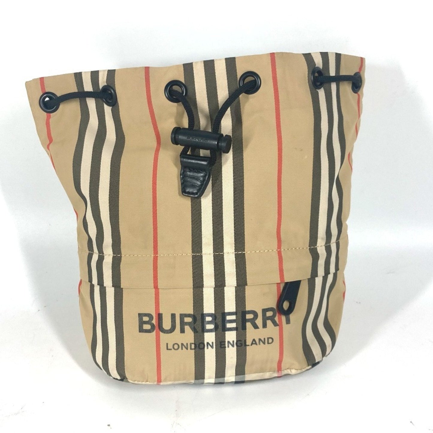Burberry Shoulder Bag Nylon Black Beige