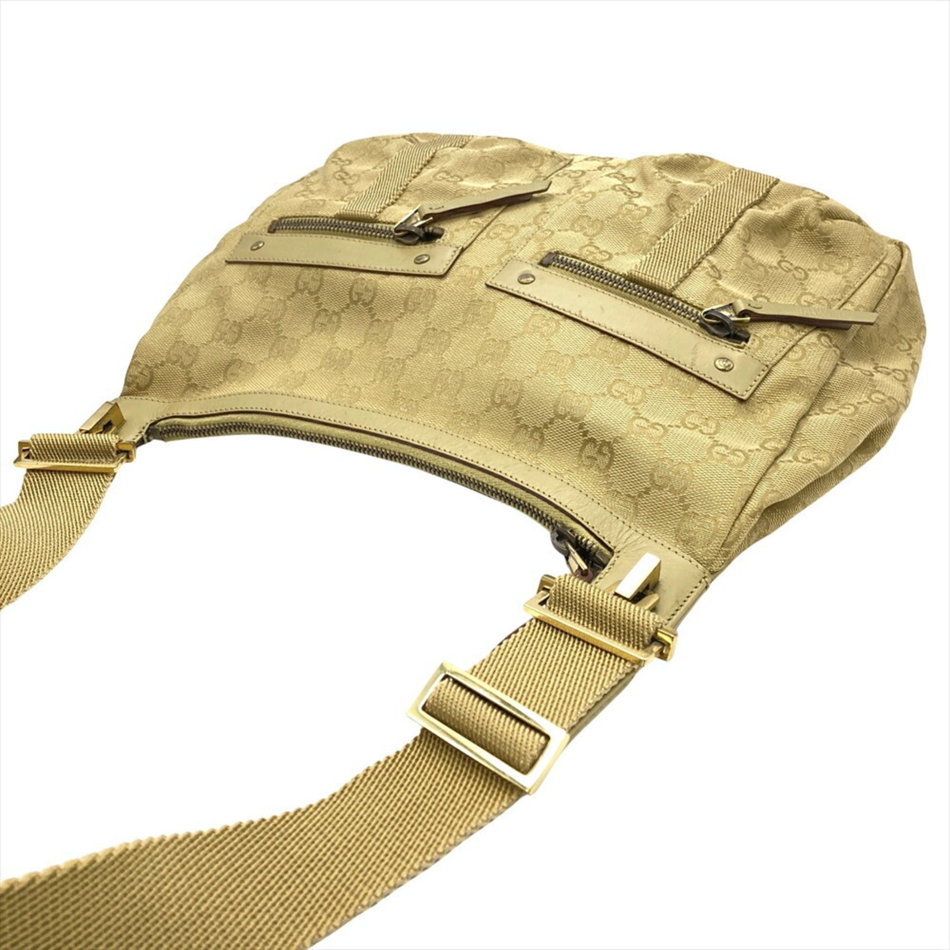 Gucci Gg Canvas Khaki Gg Canvas Shoulder Bag