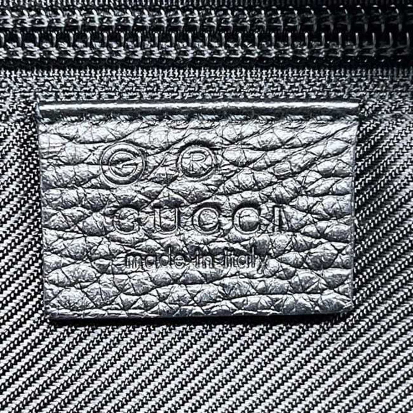 Gucci Gg Canvas Black Gg Canvas Leather Tote Bag