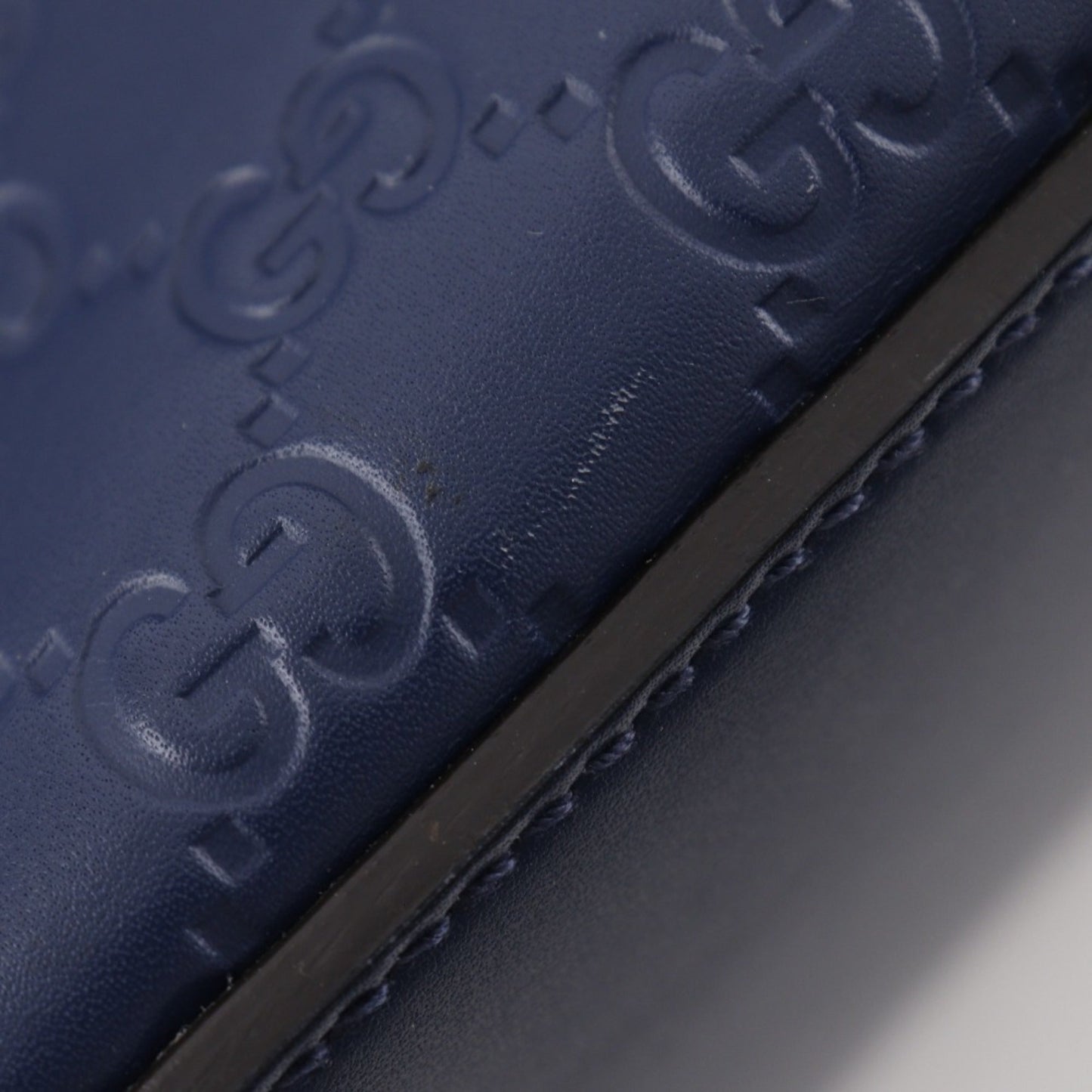 Gucci Navy Leather Handbag