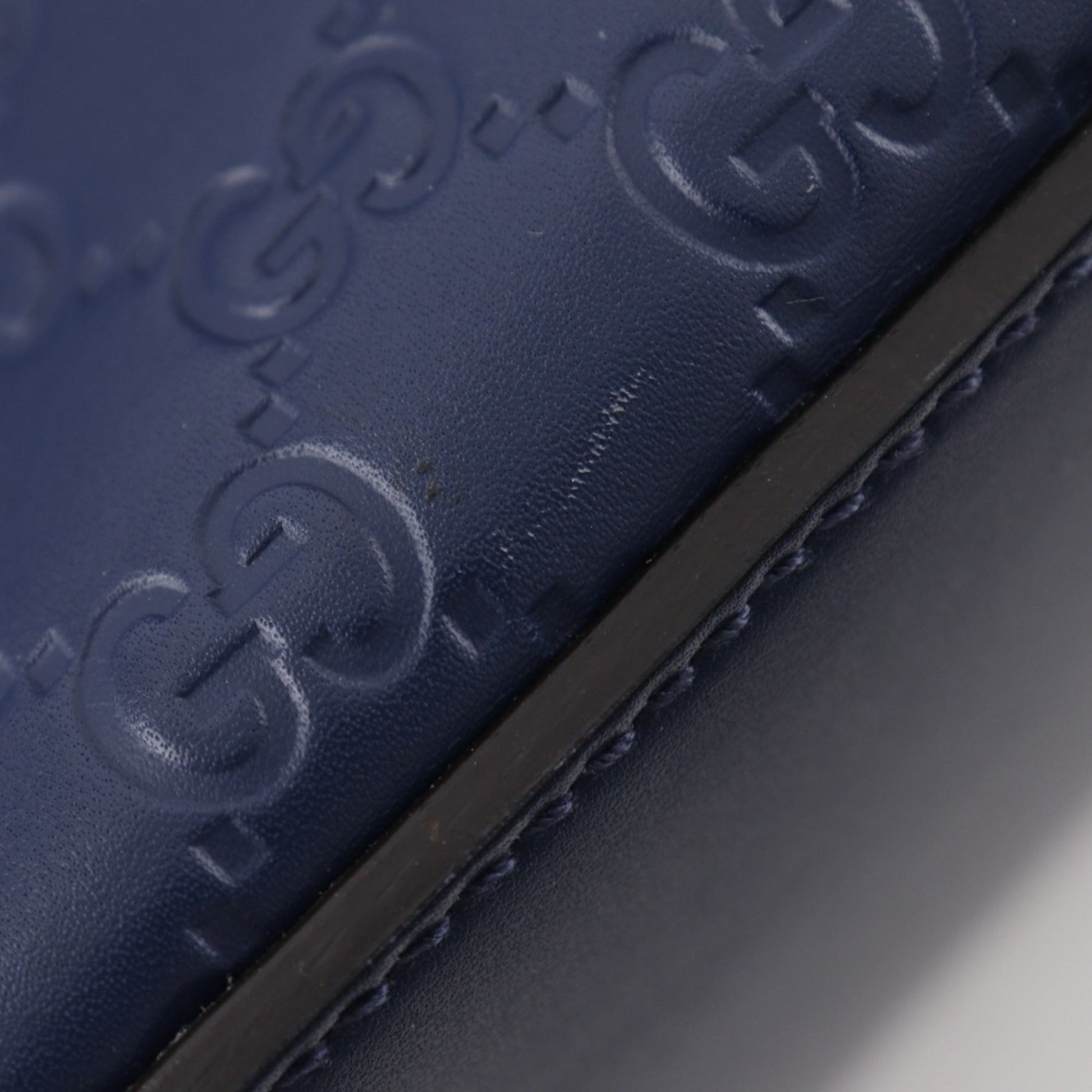 Gucci Navy Leather Handbag