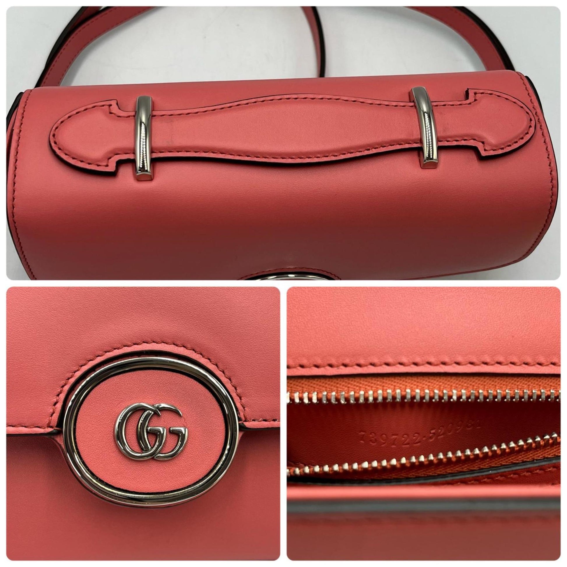 Gucci Pink Leather Shoulder Bag
