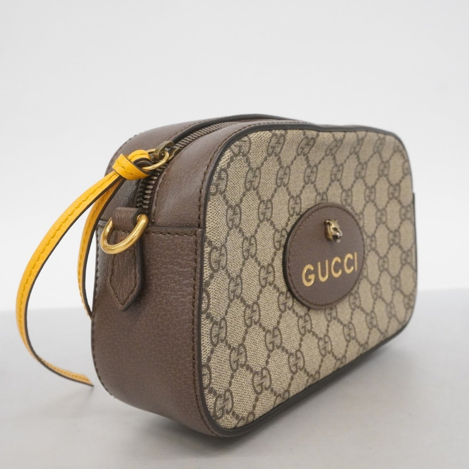 Gucci Beige Brown Pvc Shoulder Bag