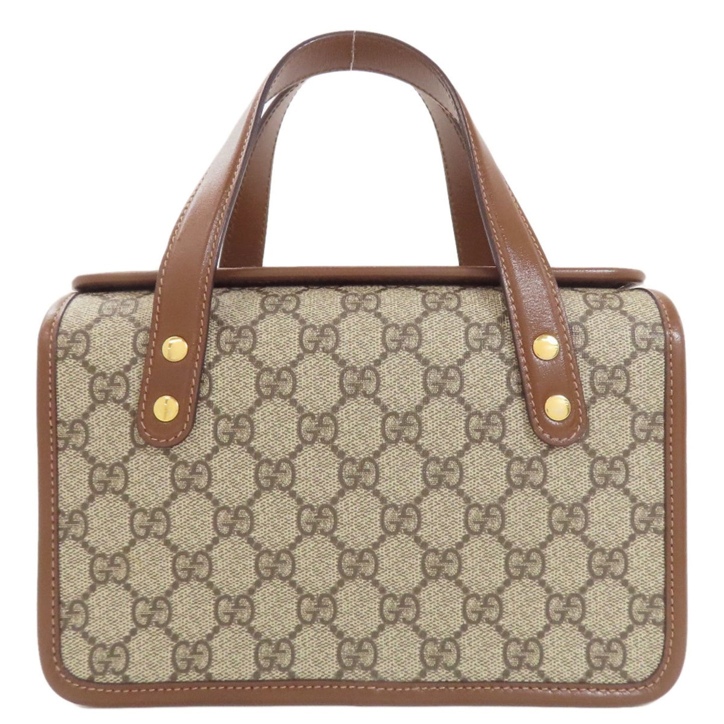 Gucci Brown Pvc Leather Handbag