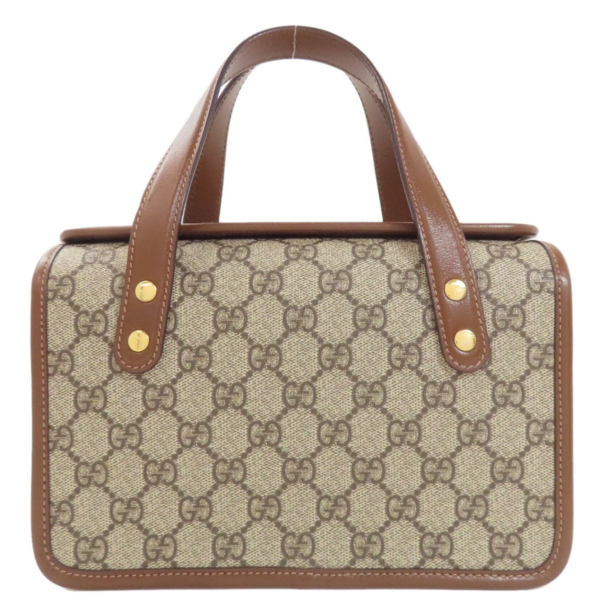 Gucci Brown Pvc Leather Handbag