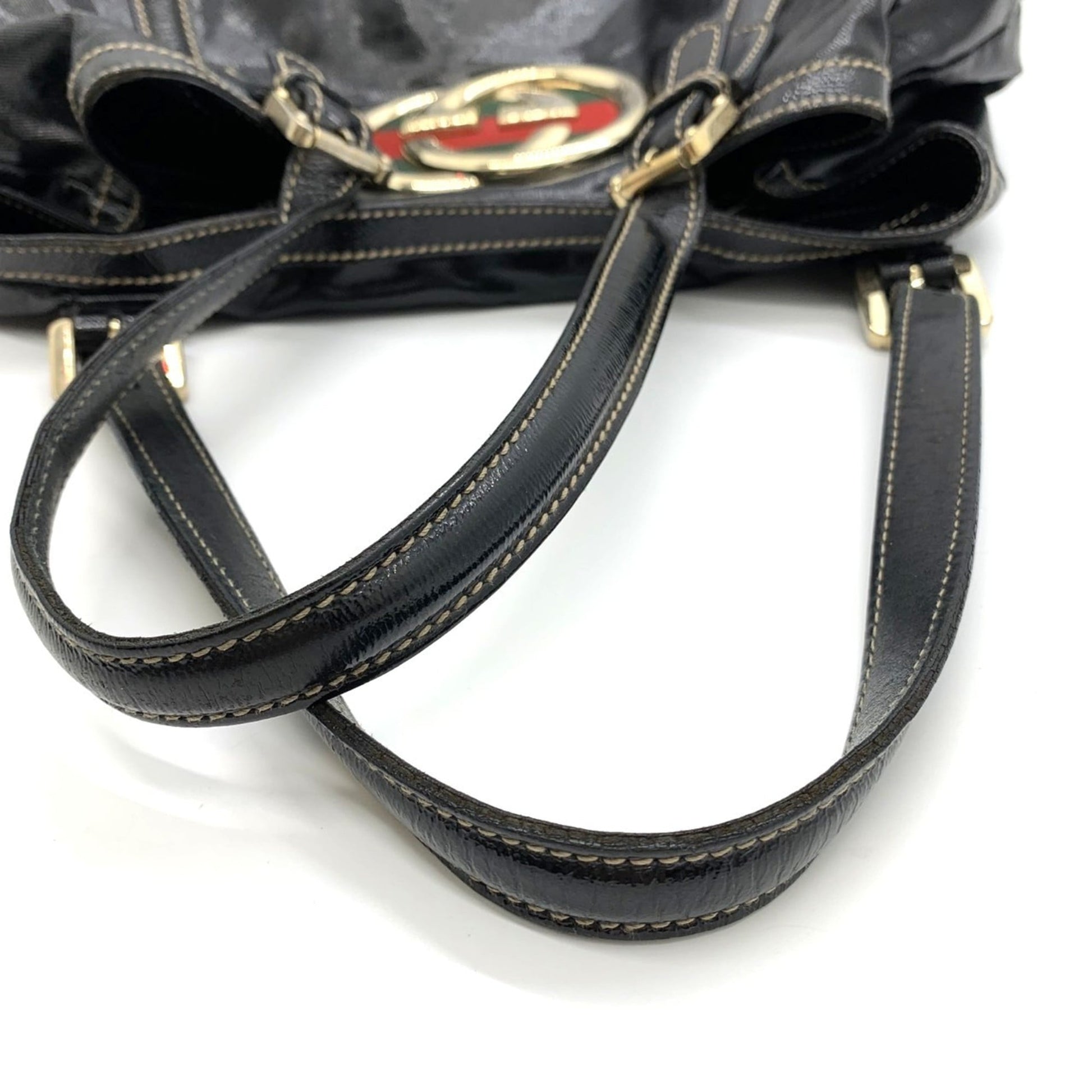 Gucci Black Leather Tote Bag