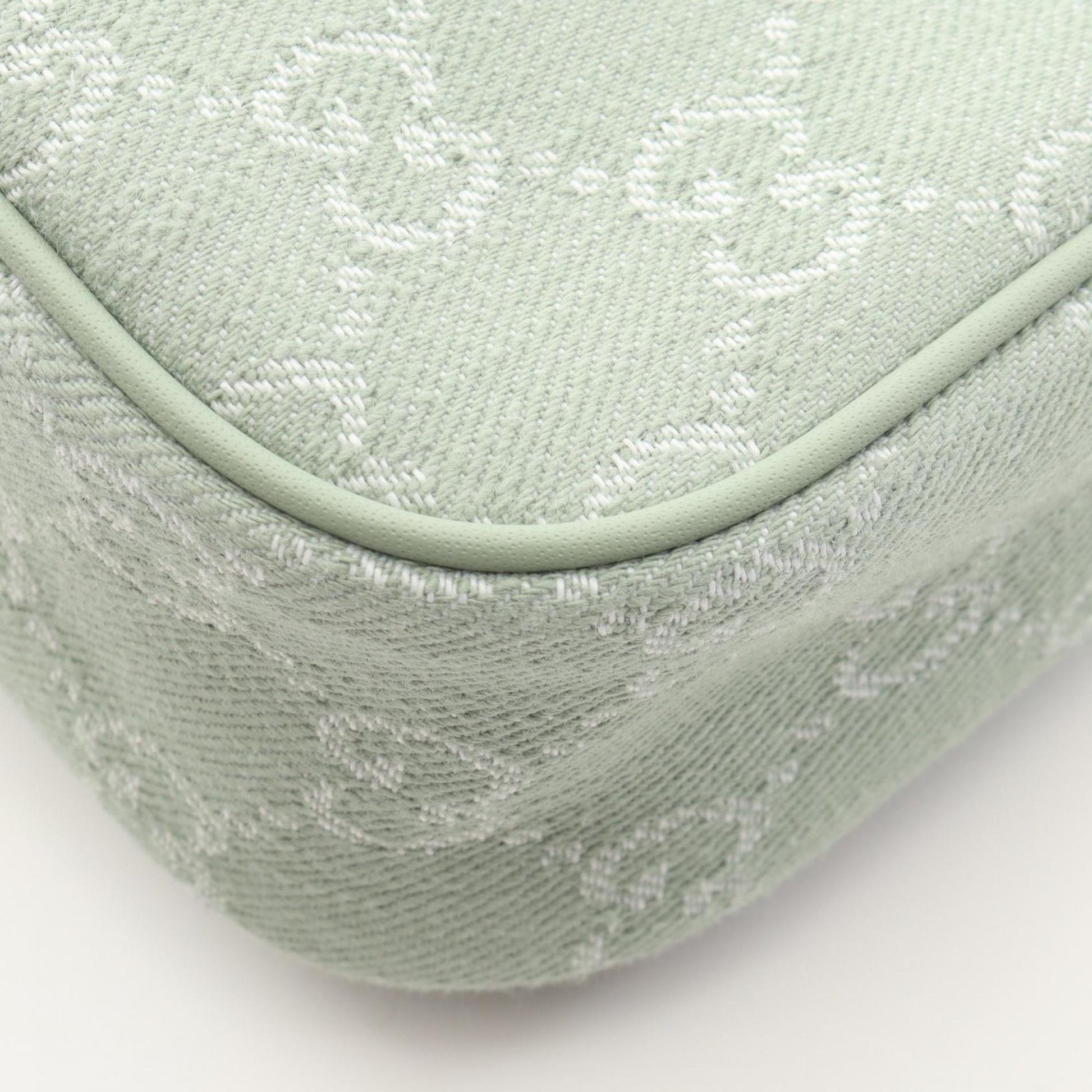 Gucci Green Canvas Leather Handbag Shoulder Bag