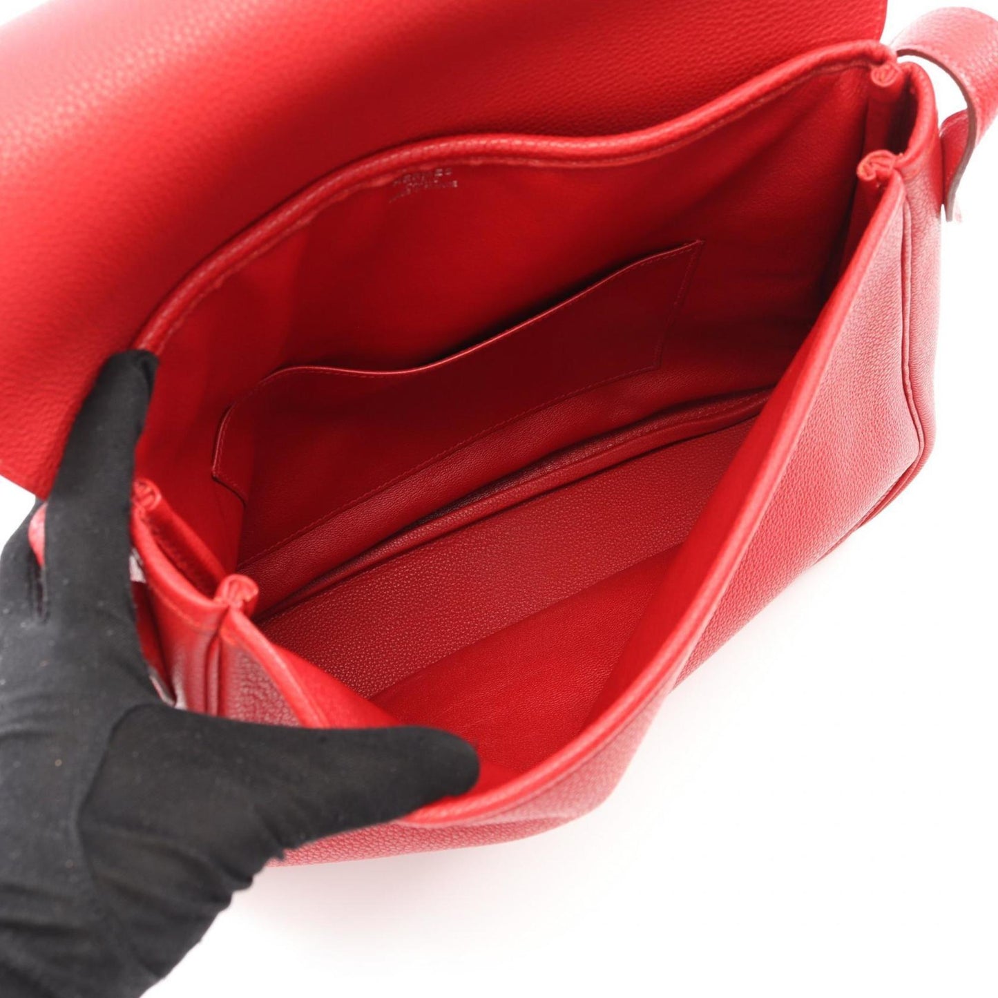 Hermes Color Togo Shoulder Bag Leather Red