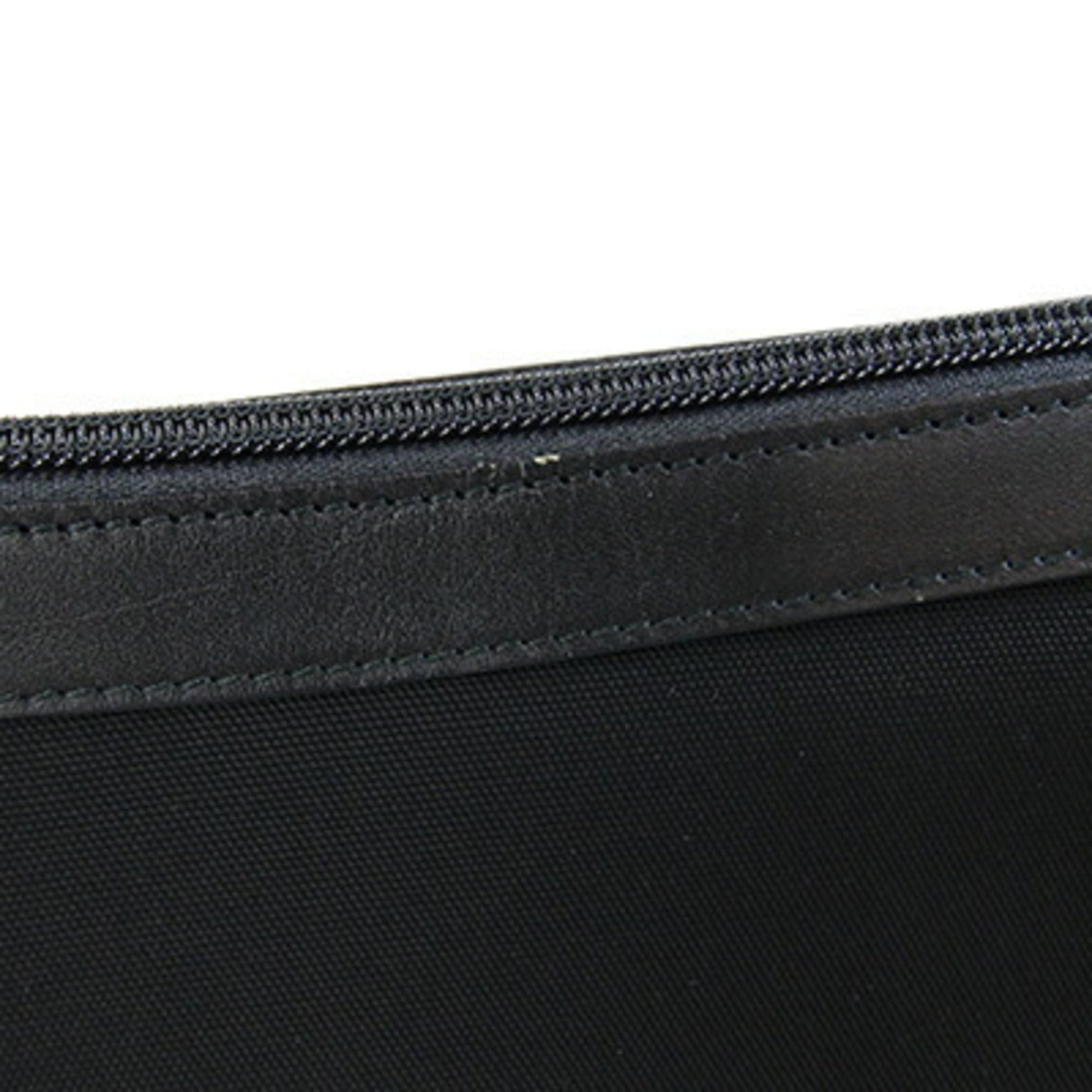 Gucci Black Nylon Canvas Leather Shoulder Bag