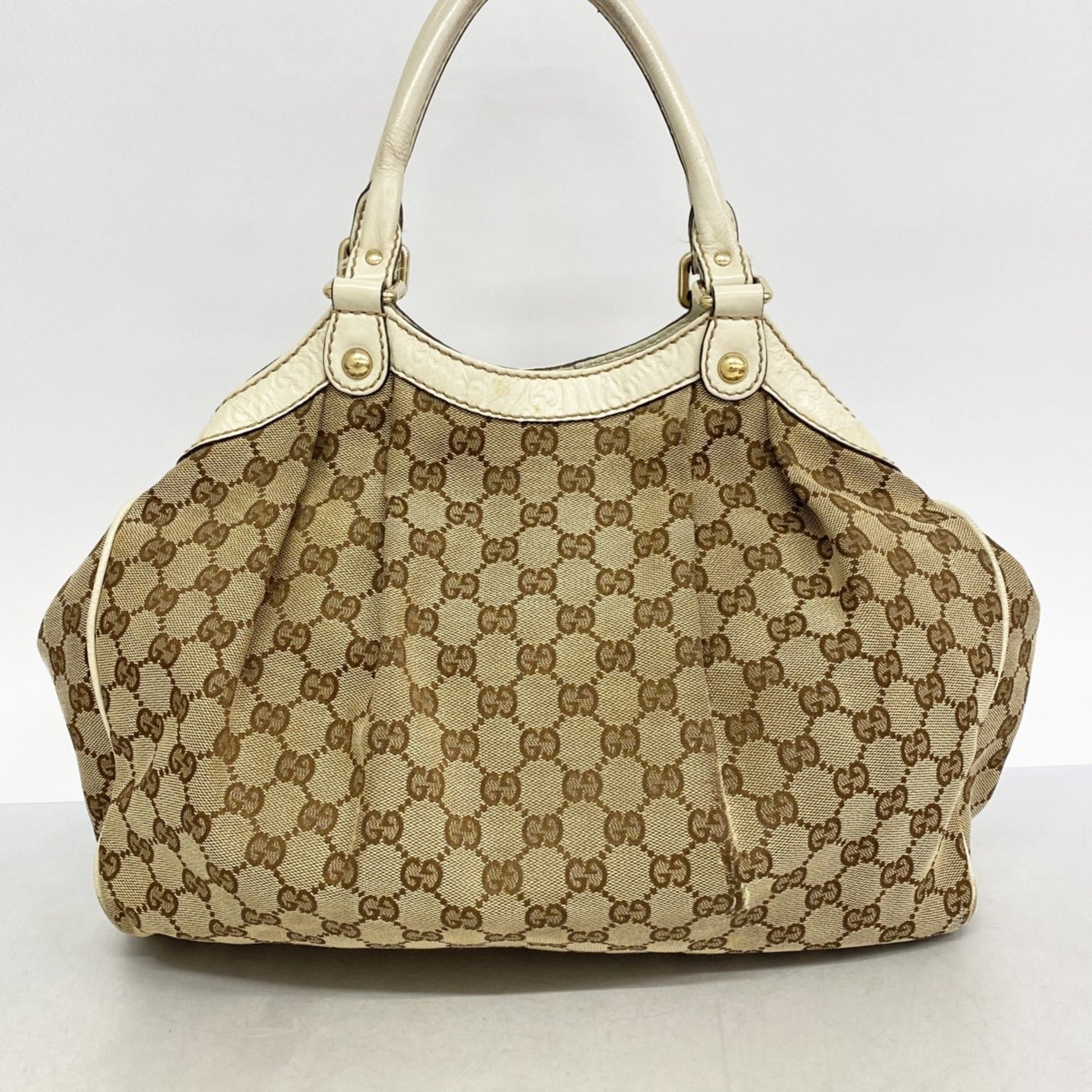 Gucci Brown Canvas Tote Bag