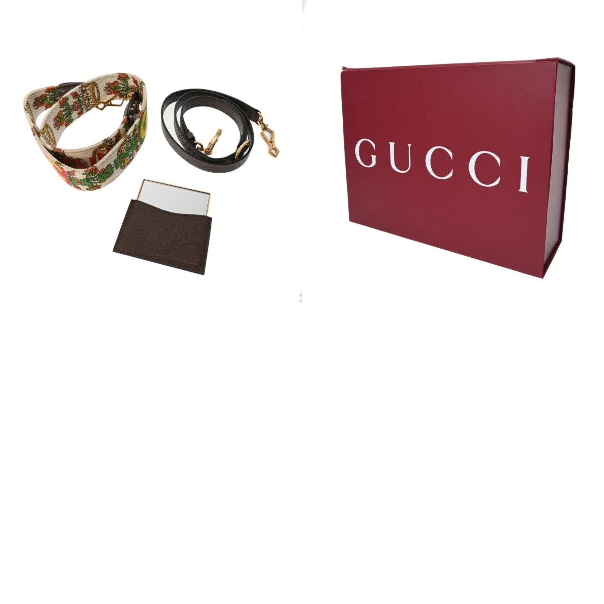 Gucci Beige Green Canvas Leather Handbag