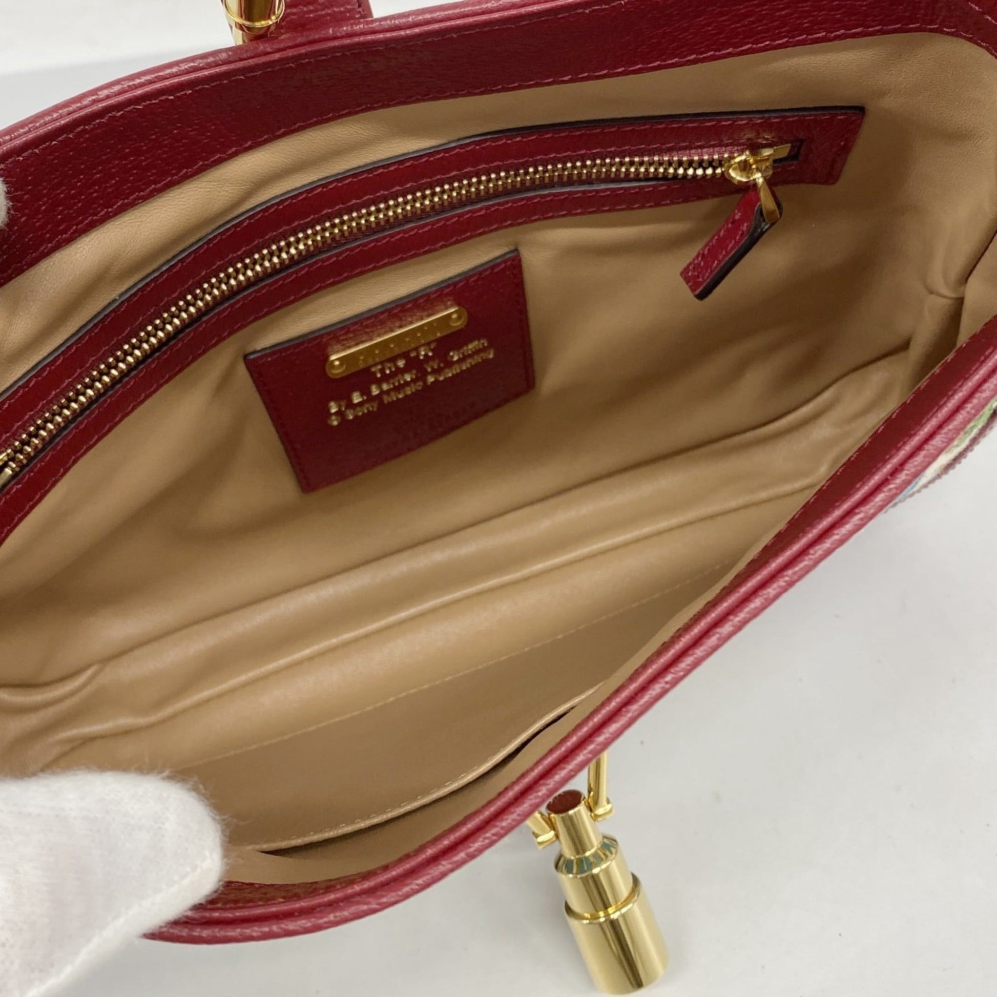 Gucci Beige Multi-Color Canvas Shoulder Bag
