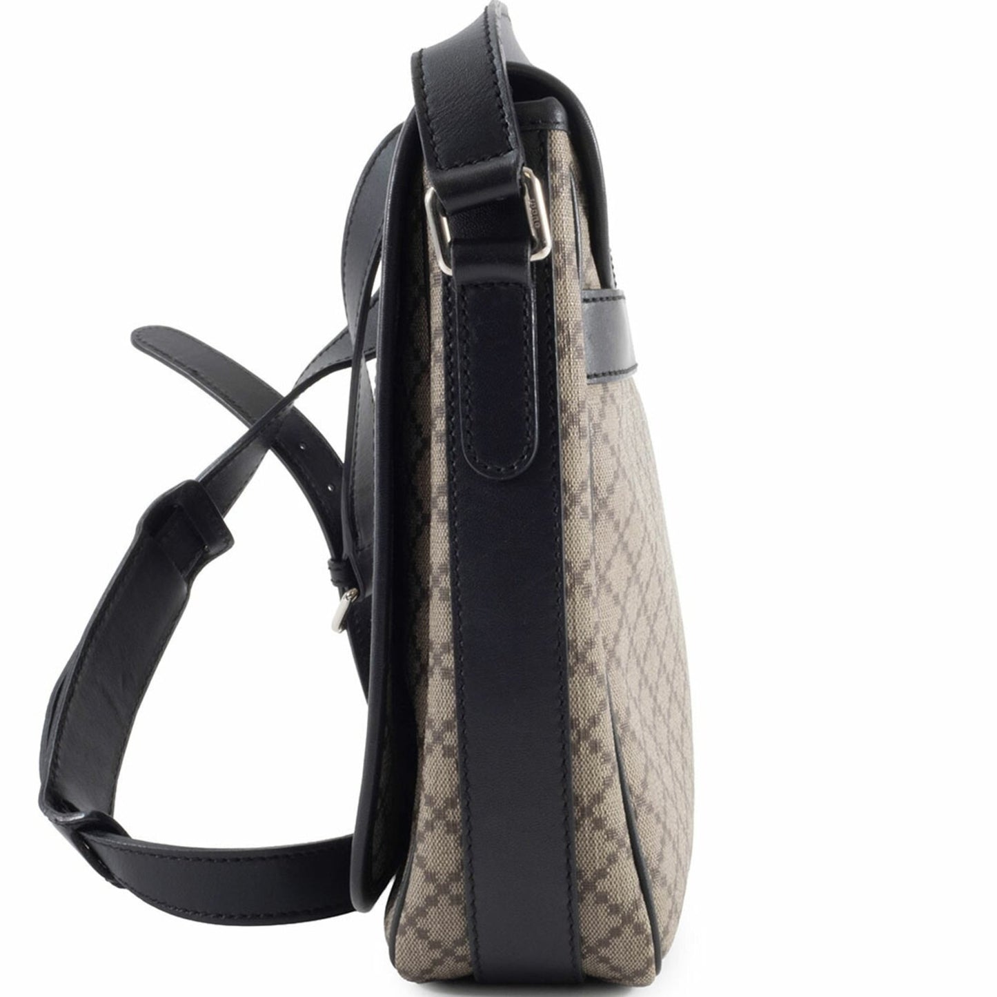 Gucci Beige Black Pvc Leather Shoulder Bag