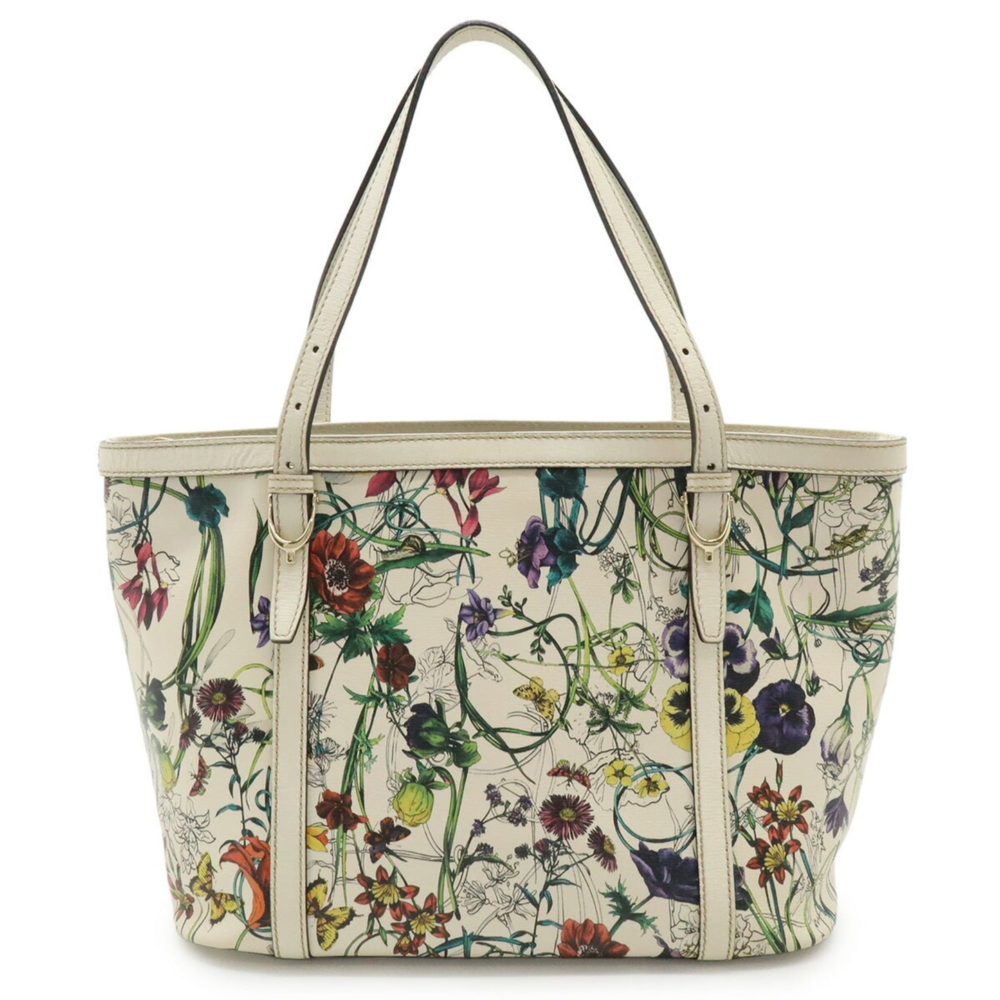 Gucci White Leather Shoulder Bag Tote Bag