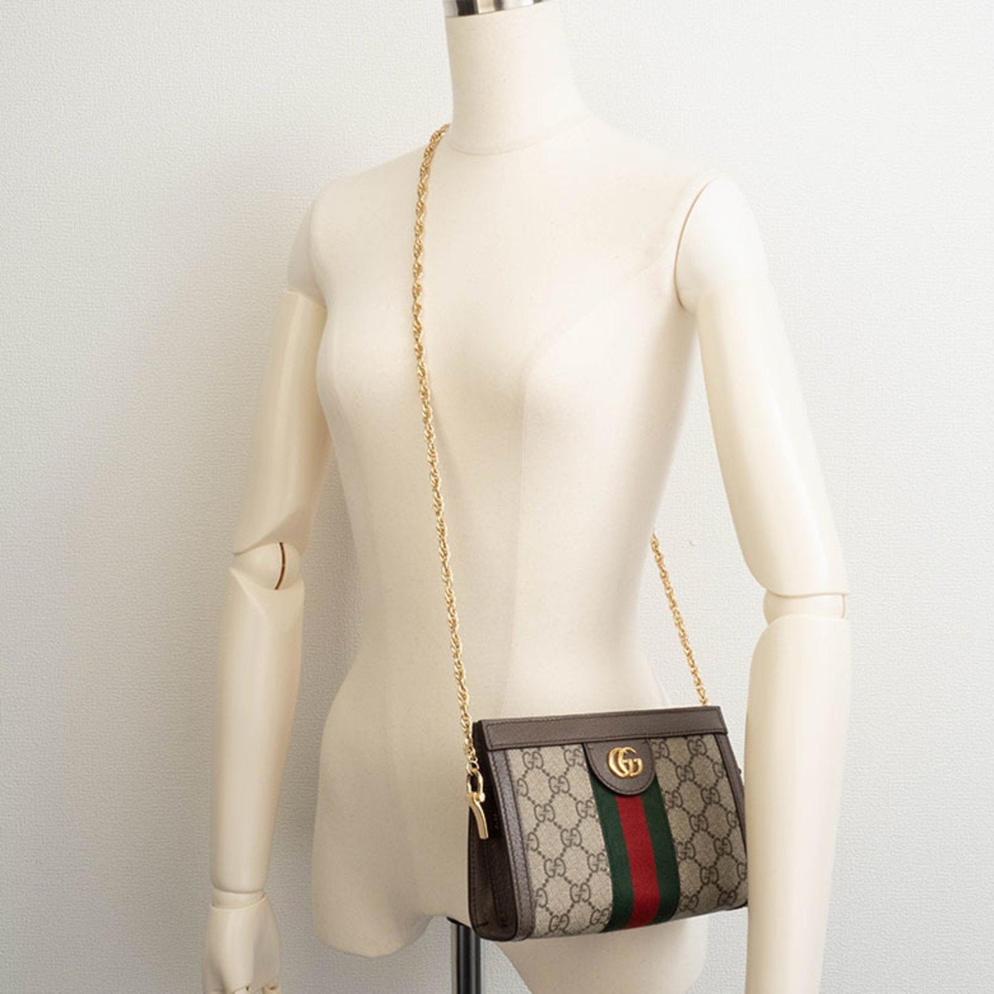Gucci Ophidia Beige Brown Gg Supreme Shoulder Bag