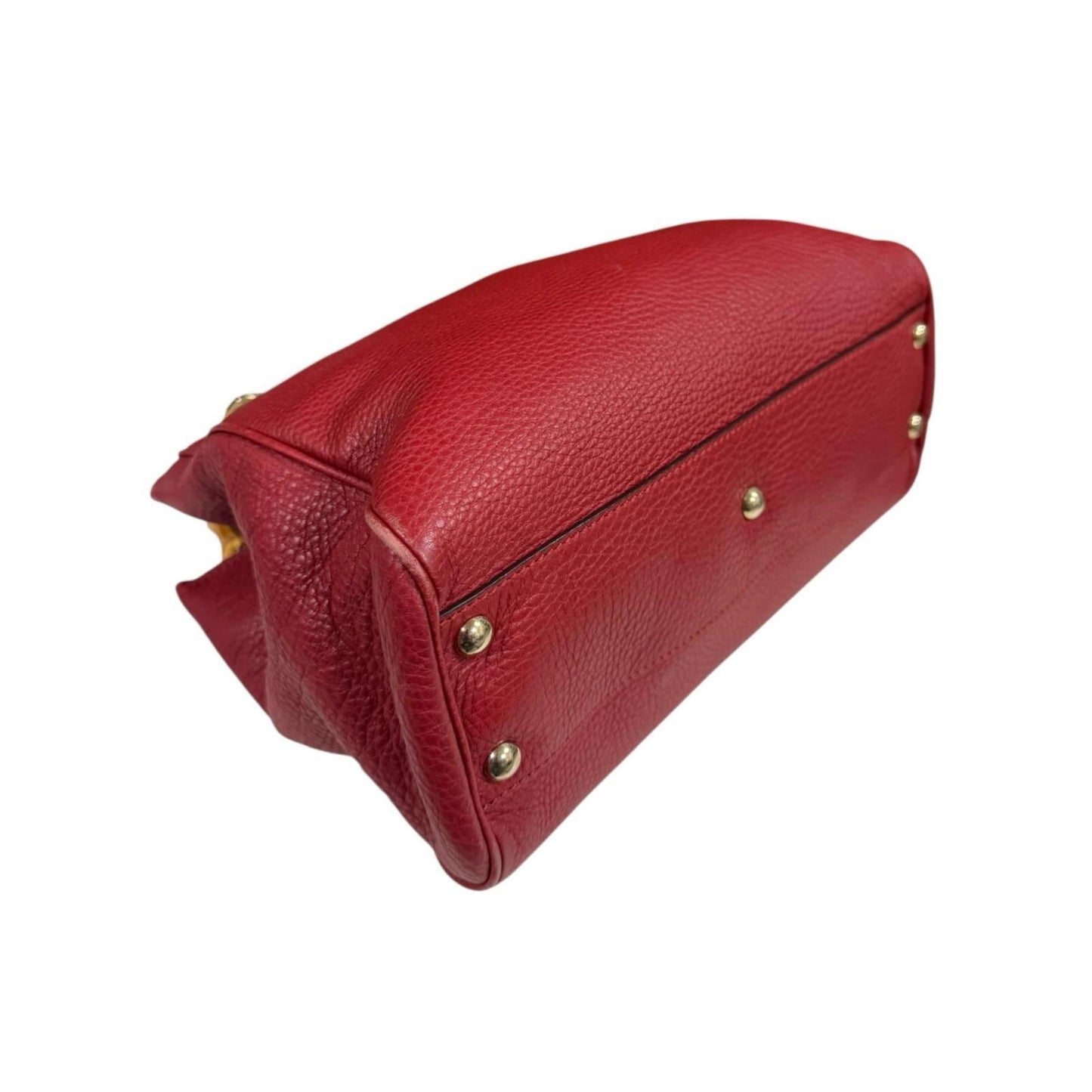 Gucci Red Color Bamboo Shoulder Bag