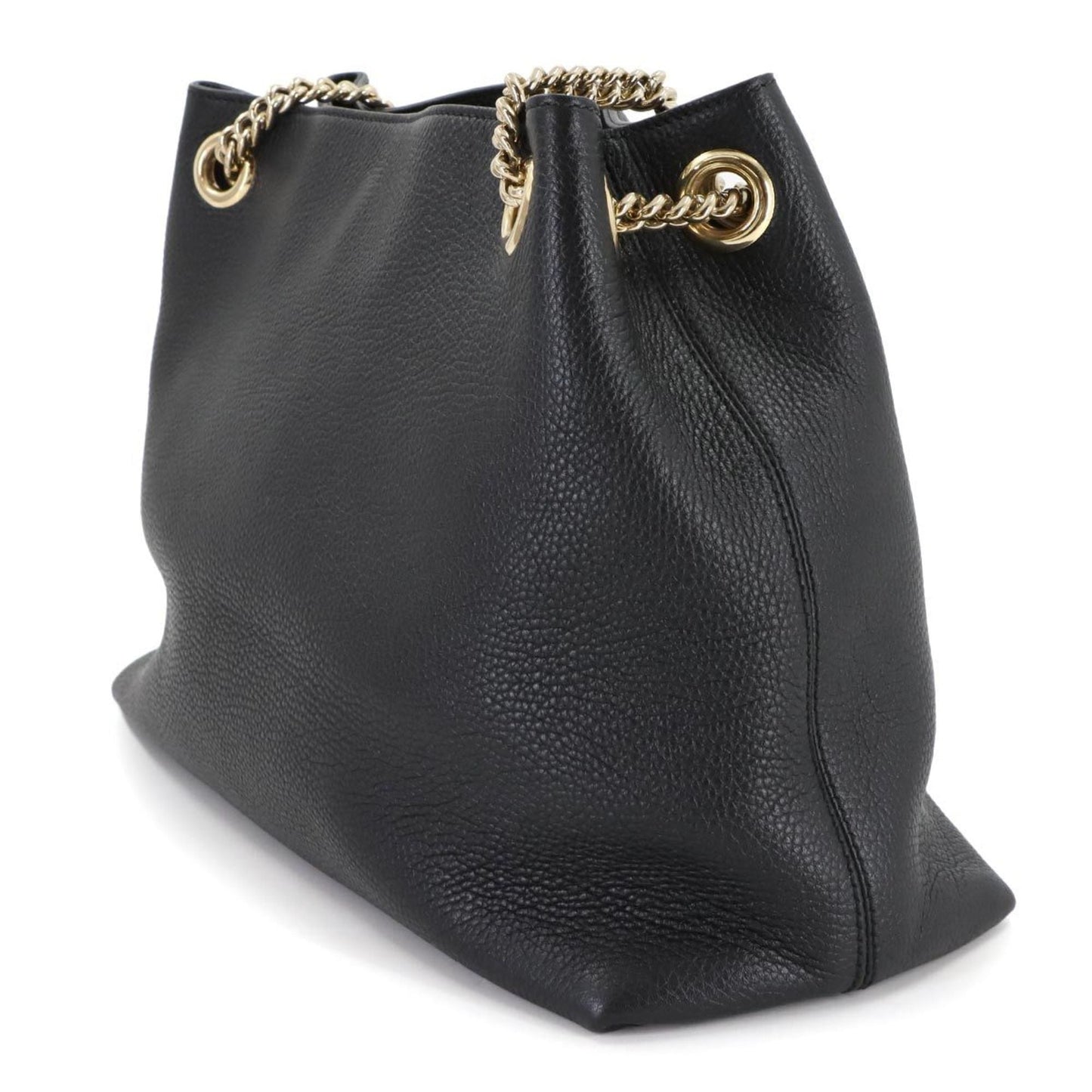 Gucci Black Leather Tote Bag