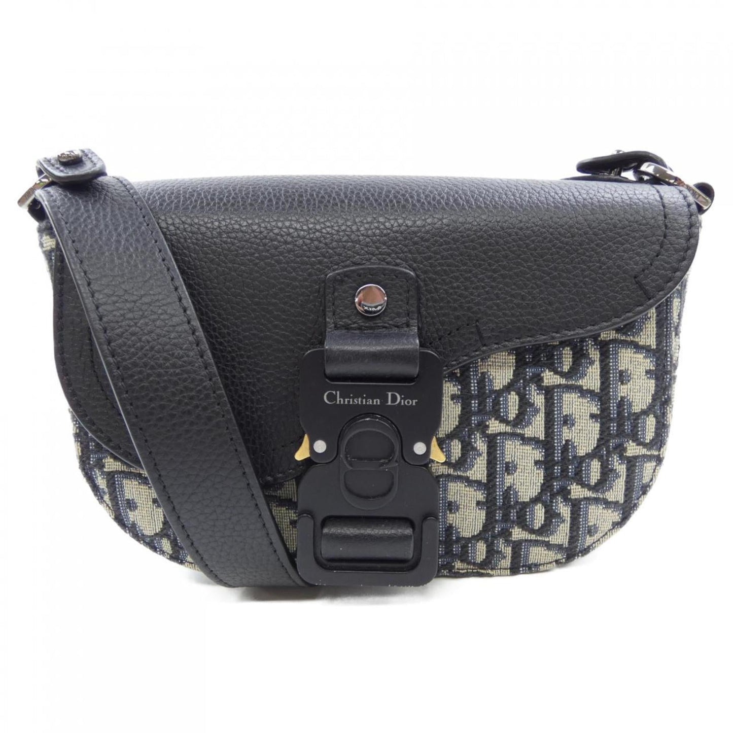 Dior Handbag Christian Black Beige Navy
