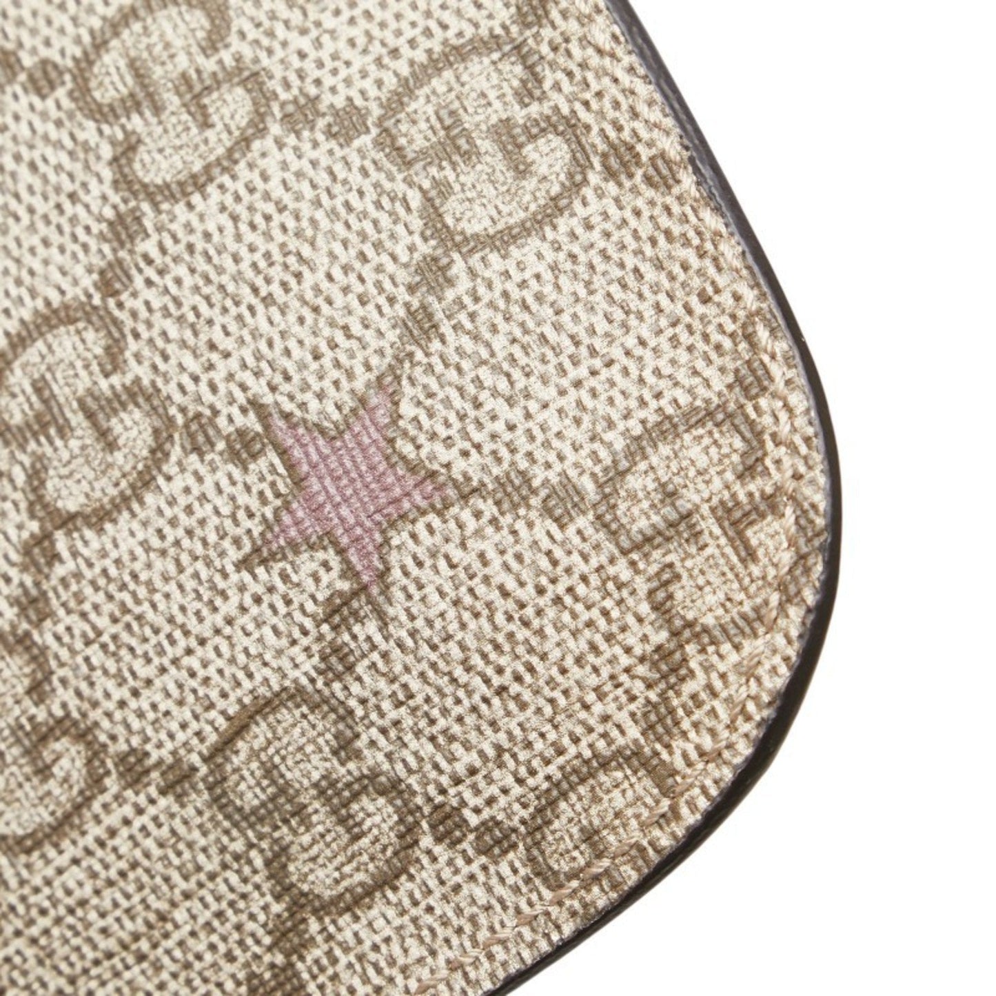 Gucci Beige Pink Pvc Leather Pouch