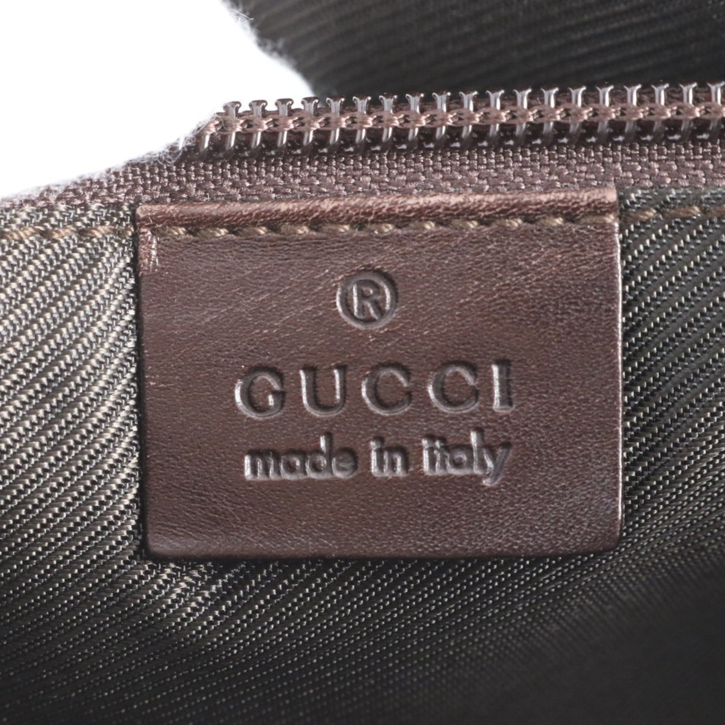 Gucci Brown Leather Coated Canvas Shoulder Bag