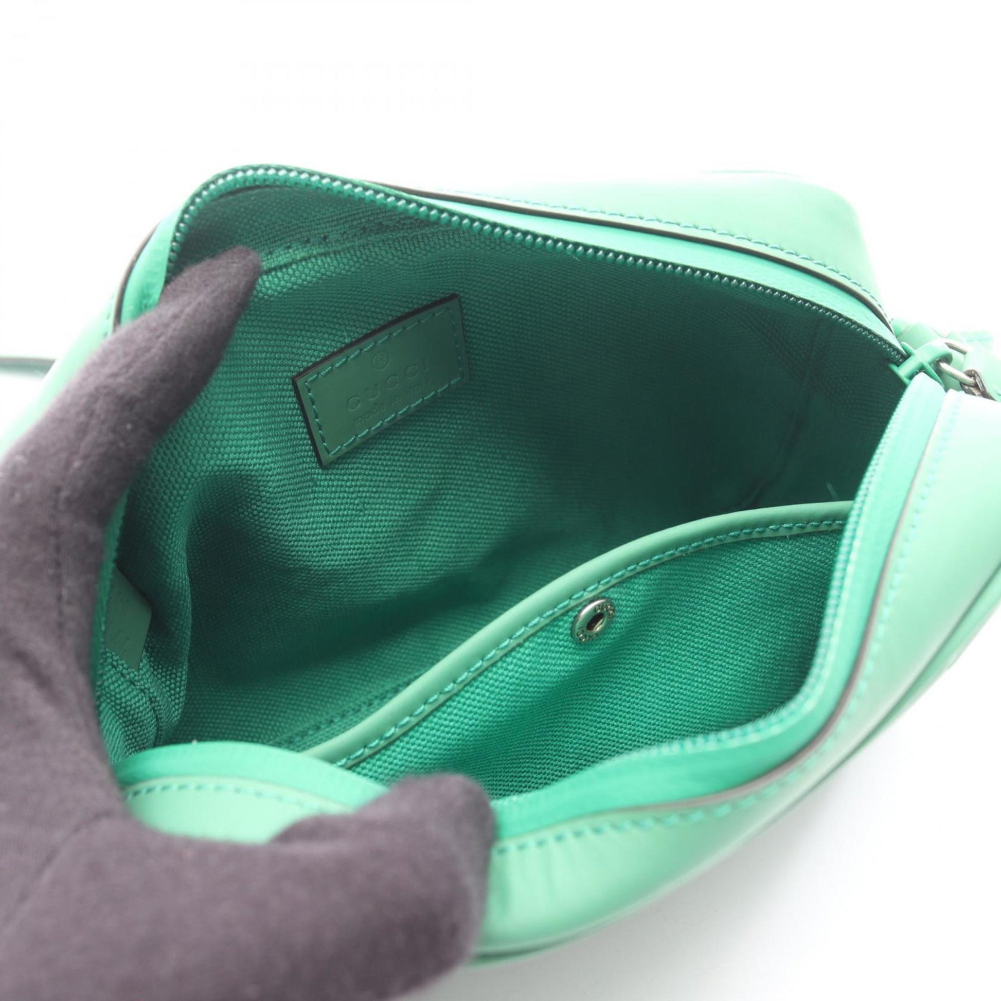 Gucci Green Rubber Shoulder Bag