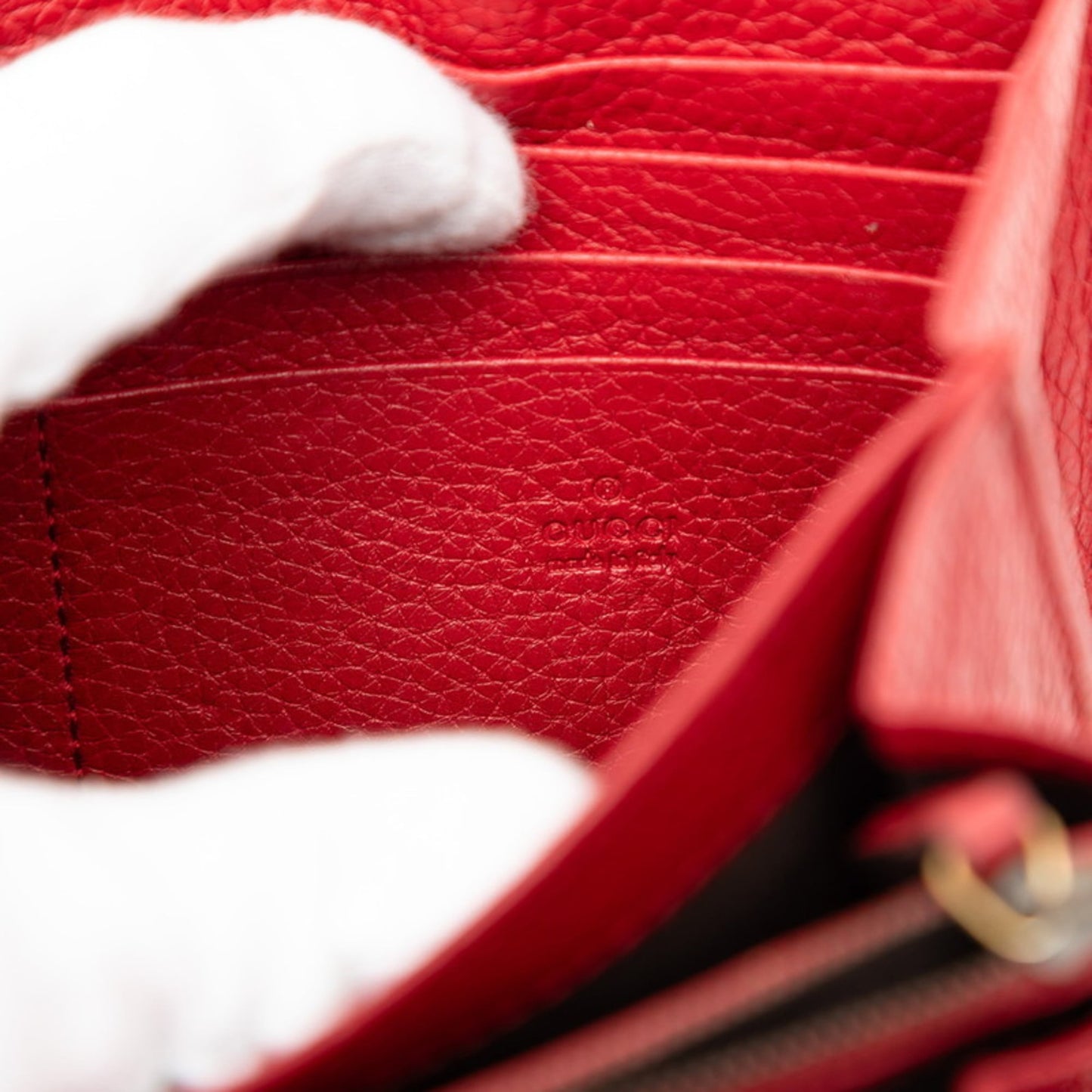 Gucci Red Color Leather Shoulder Bag