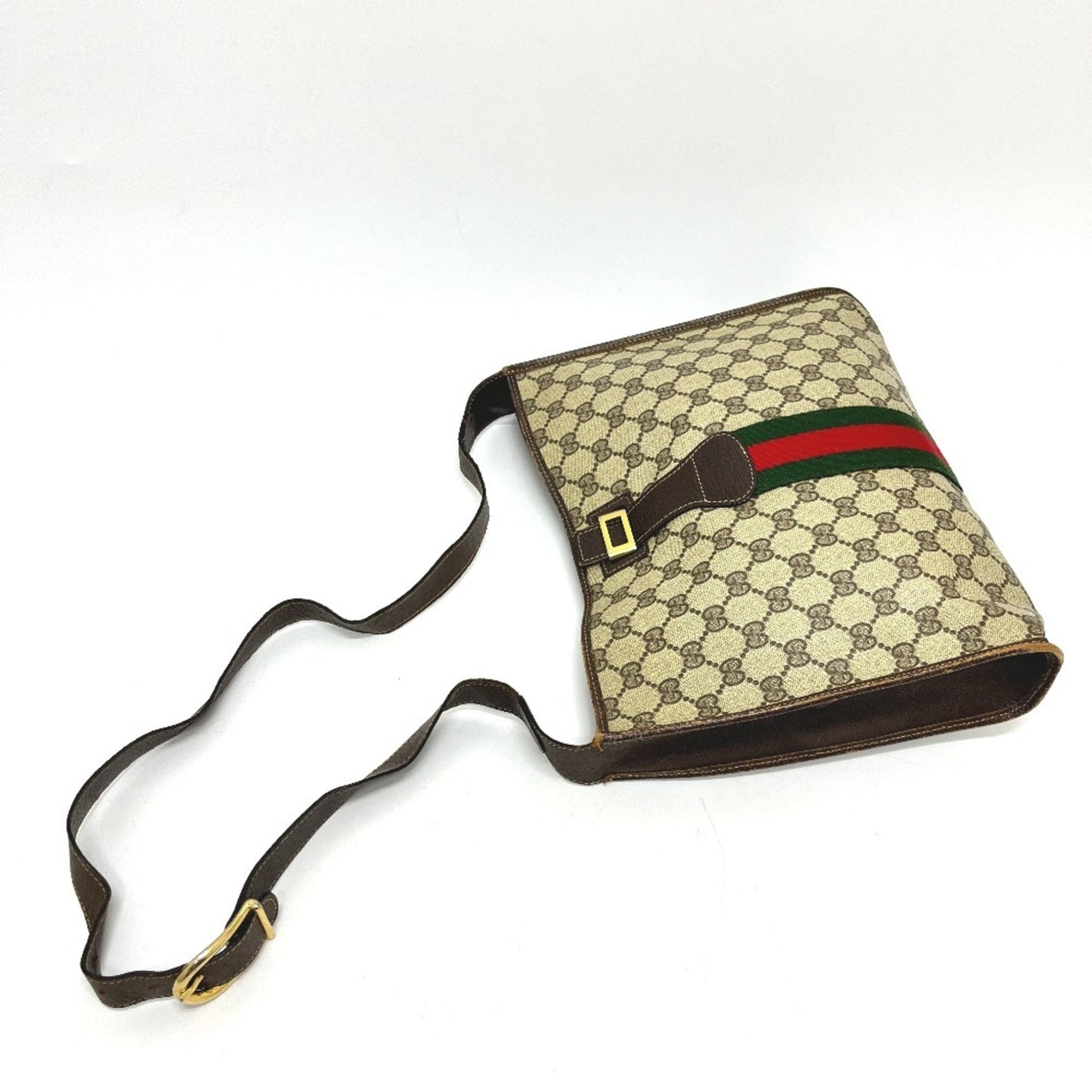 Gucci Brown Pvc Leather Shoulder Bag