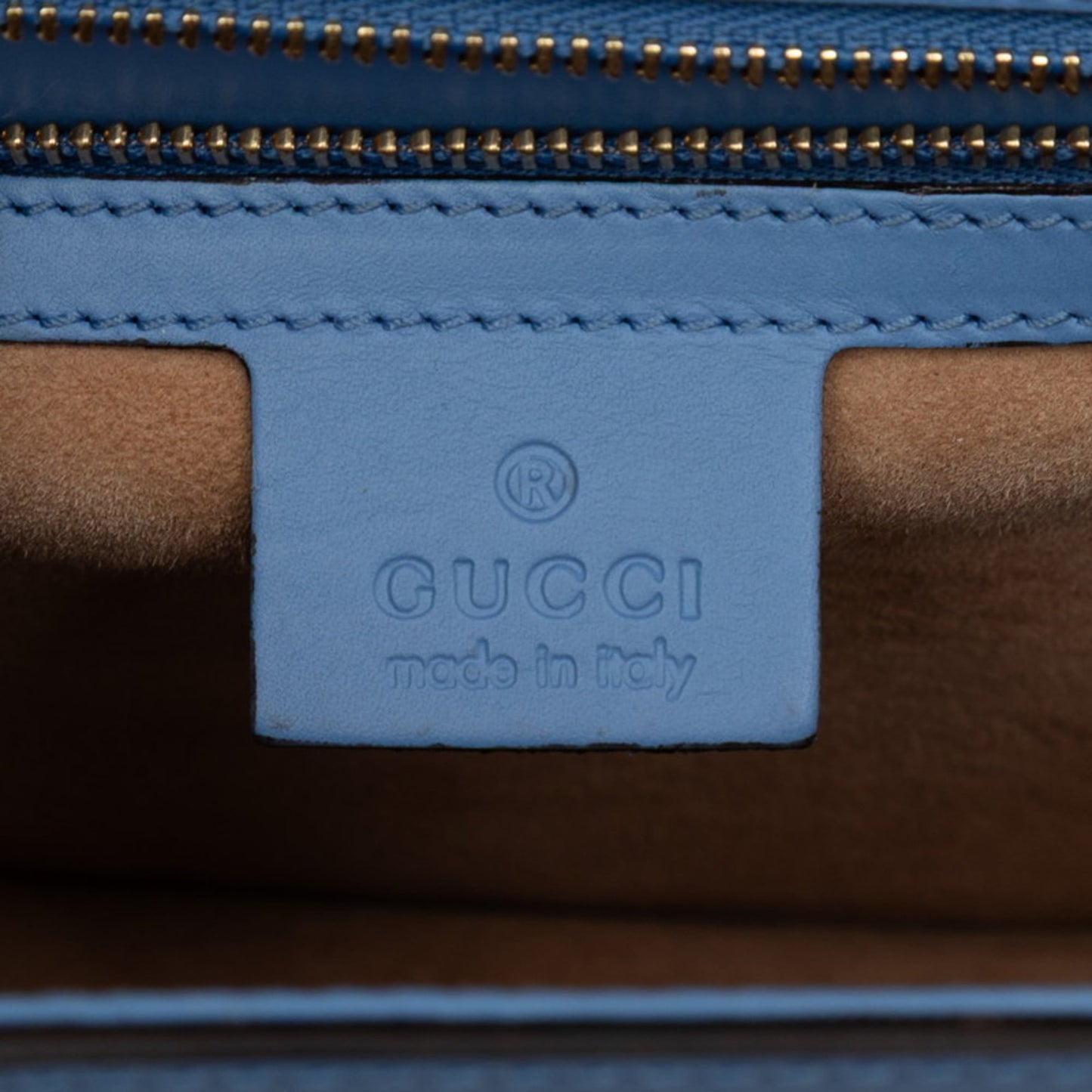 Gucci Blue Leather Shoulder Bag