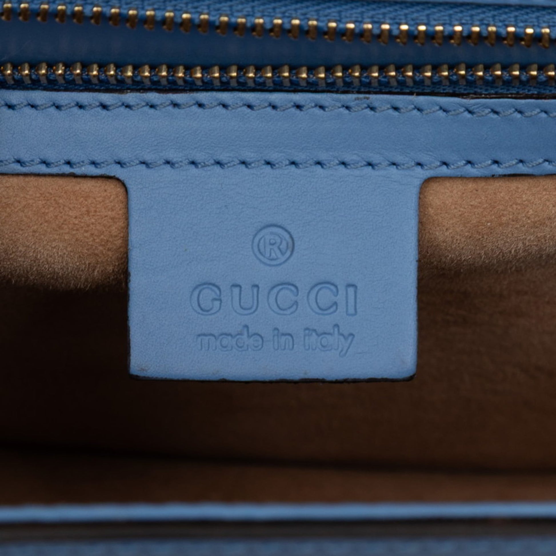 Gucci Blue Leather Shoulder Bag
