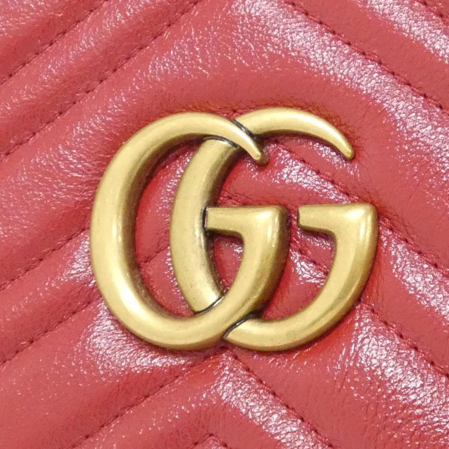 Gucci Red Color Leather Shoulder Bag