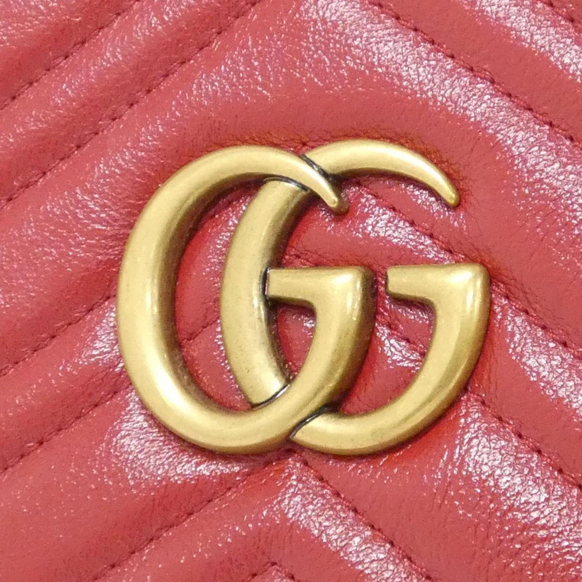 Gucci Red Color Leather Shoulder Bag