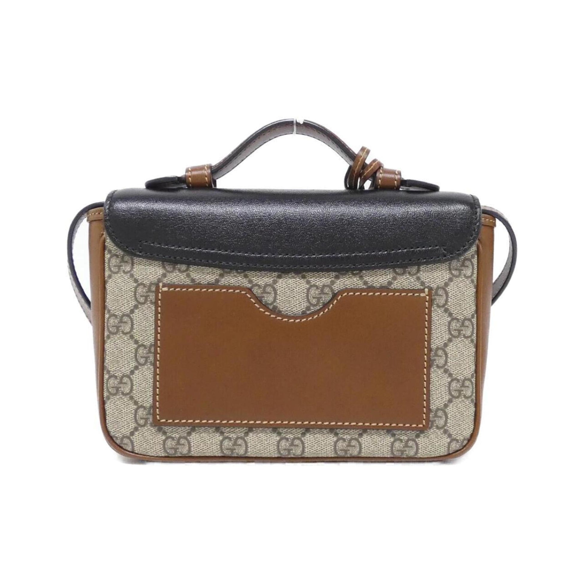 Gucci Beige Black Brown Gg Supreme Shoulder Bag