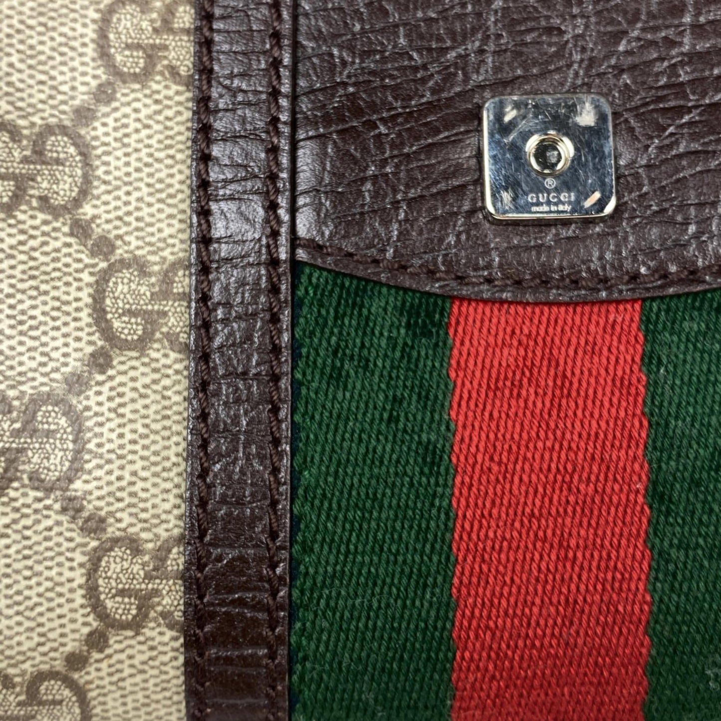 Gucci Brown Coated Canvas Leather Fanny Pack Sling Bag