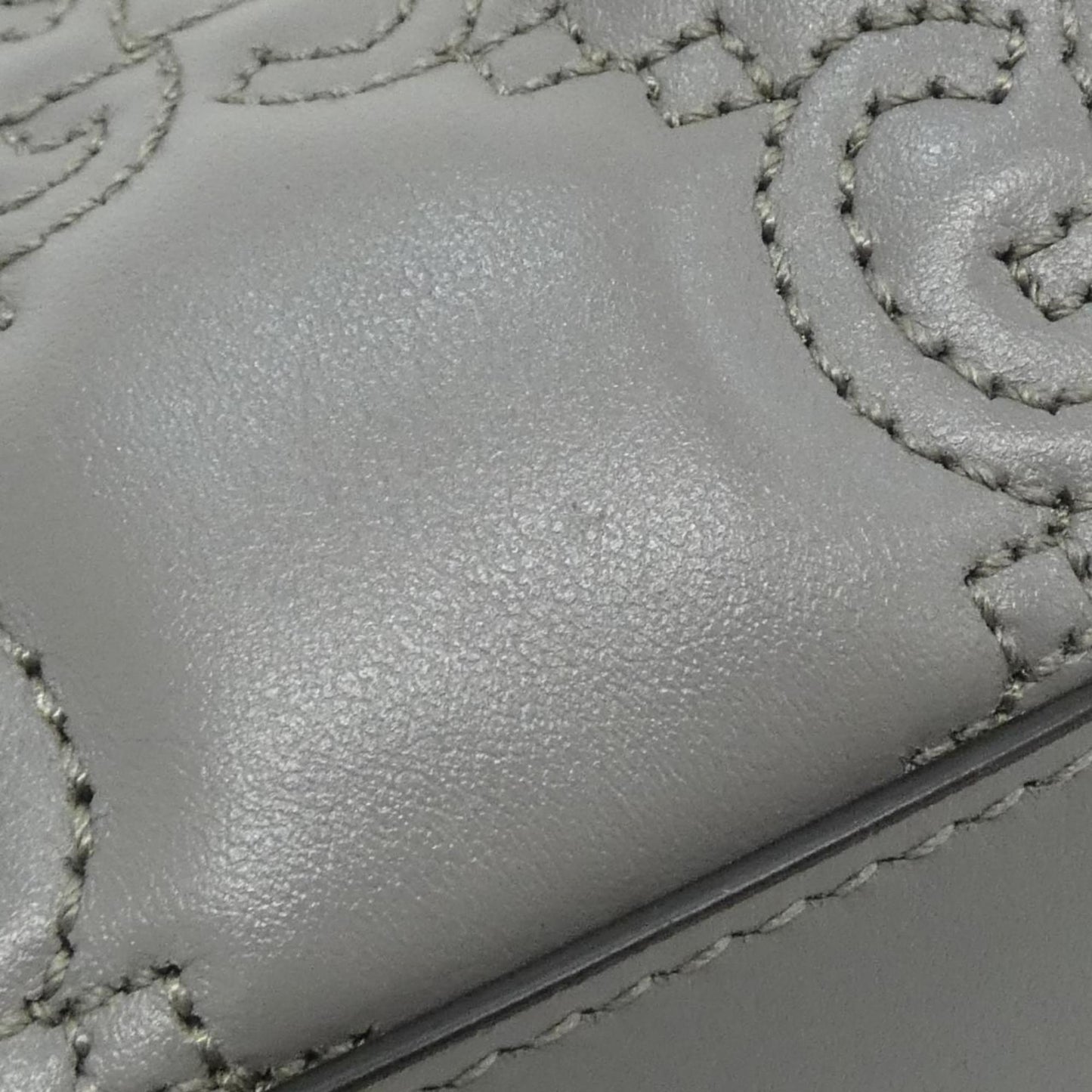 Gucci Gray Leather Shoulder Bag