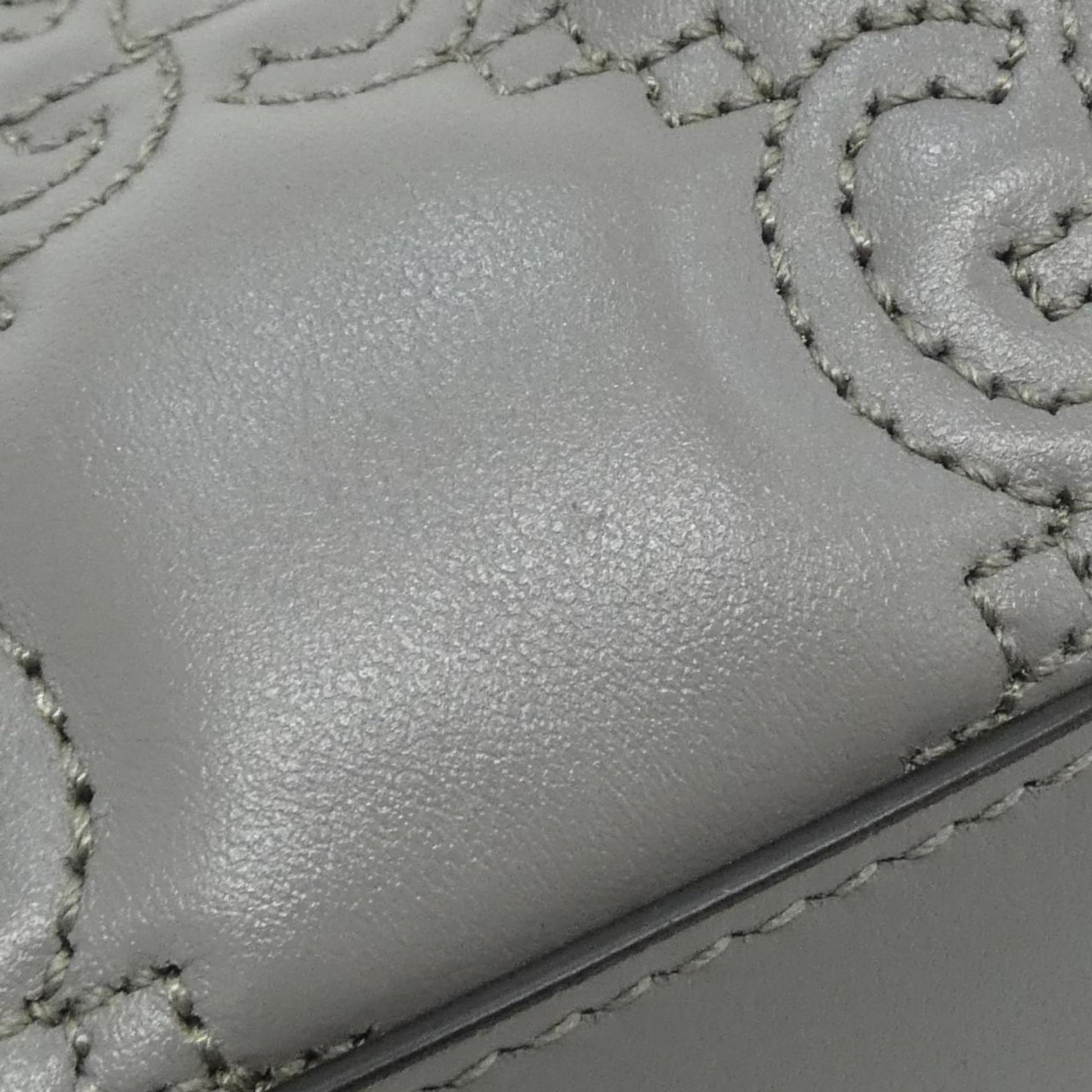 Gucci Gray Leather Shoulder Bag