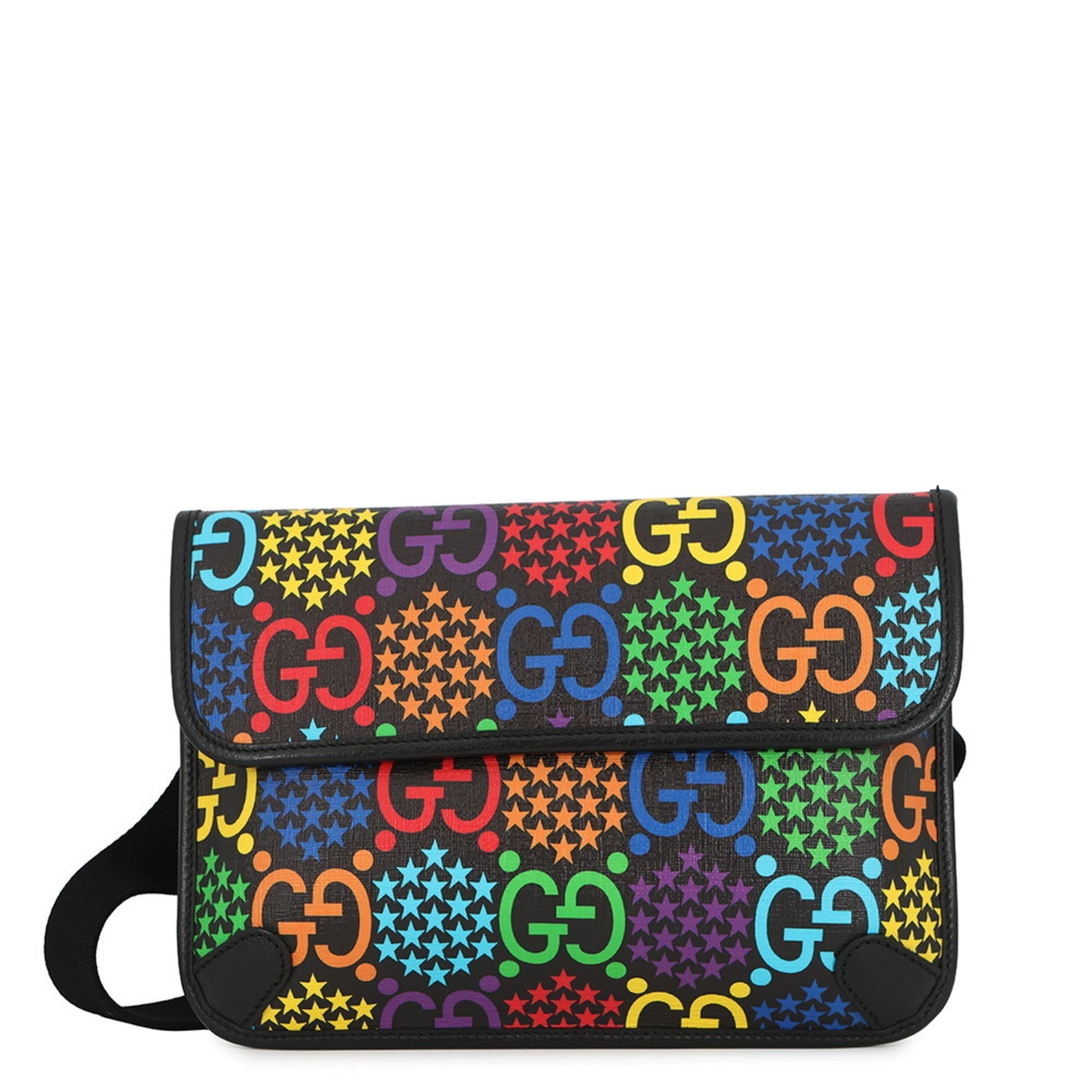 Gucci Black Multi-Color Pvc Sling Bag
