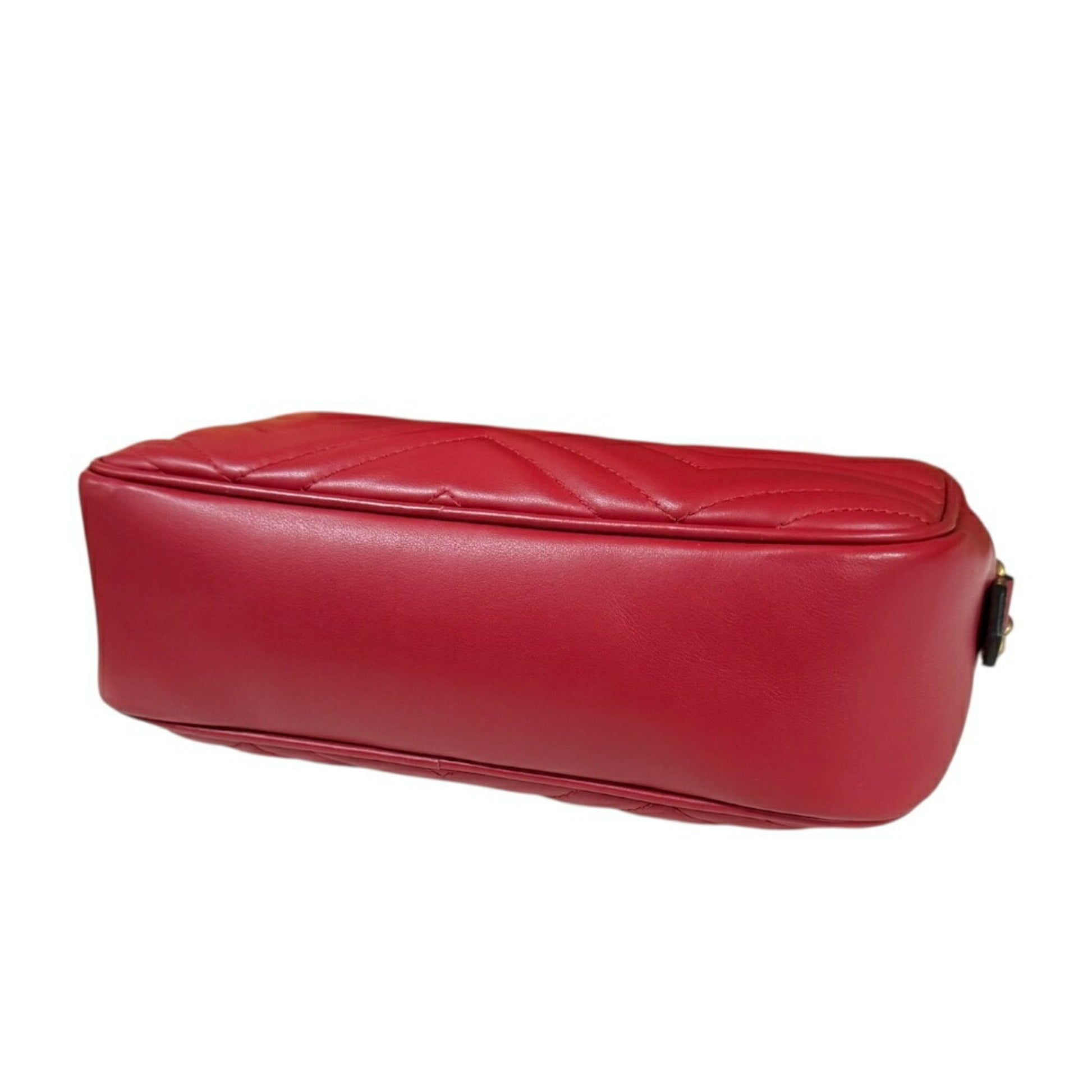 Gucci Gg Marmont Red Color Leather Shoulder Bag