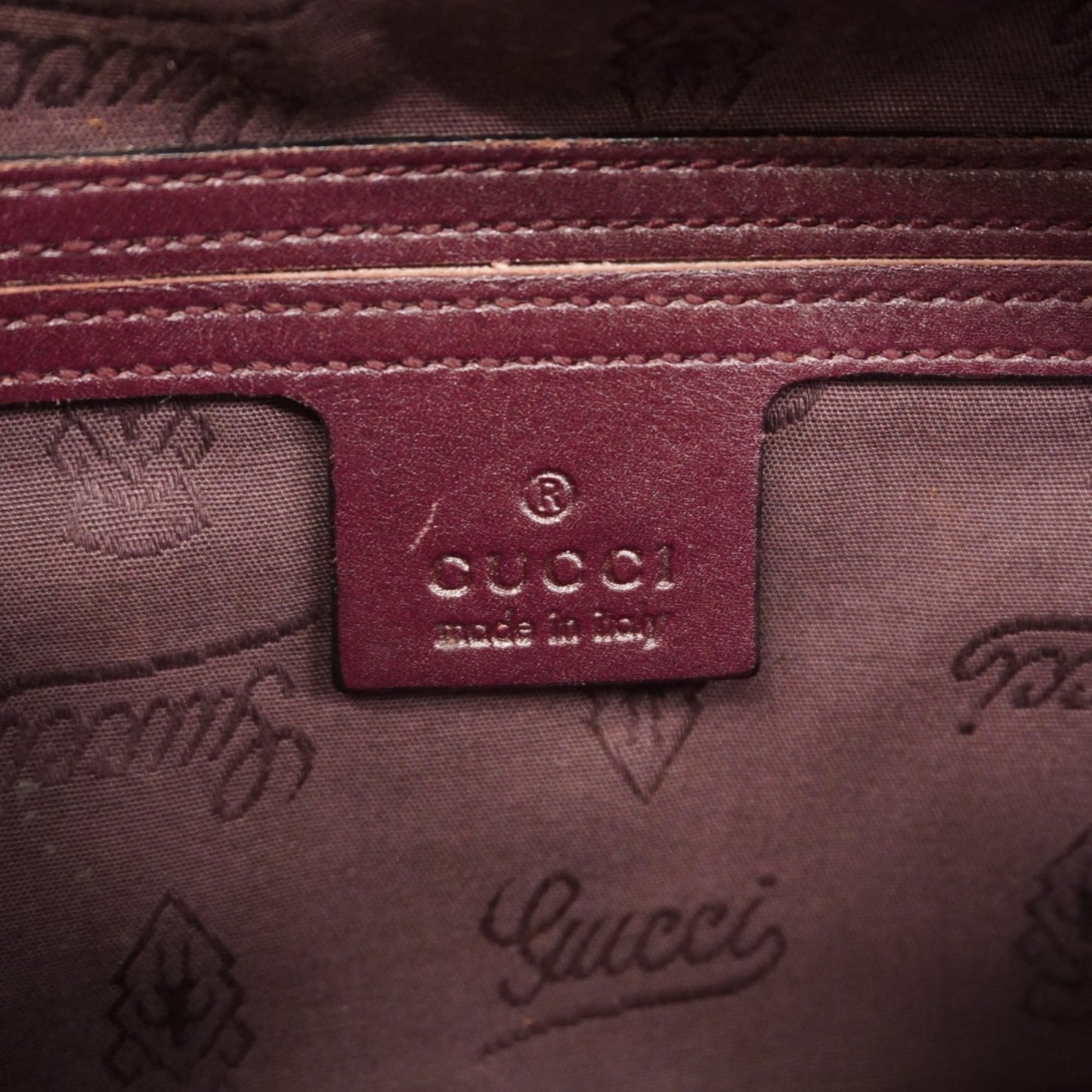 Gucci Bordeaux Pvc Sling Bag
