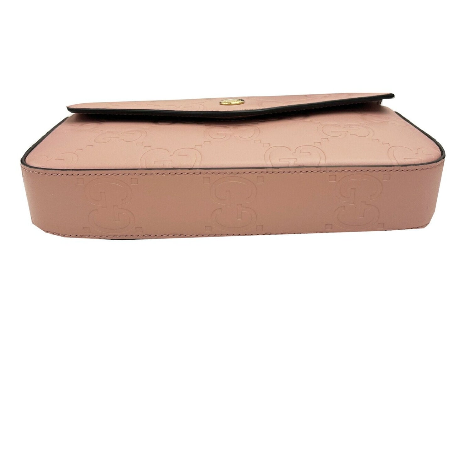 Gucci Pink Gg Leather Shoulder Bag