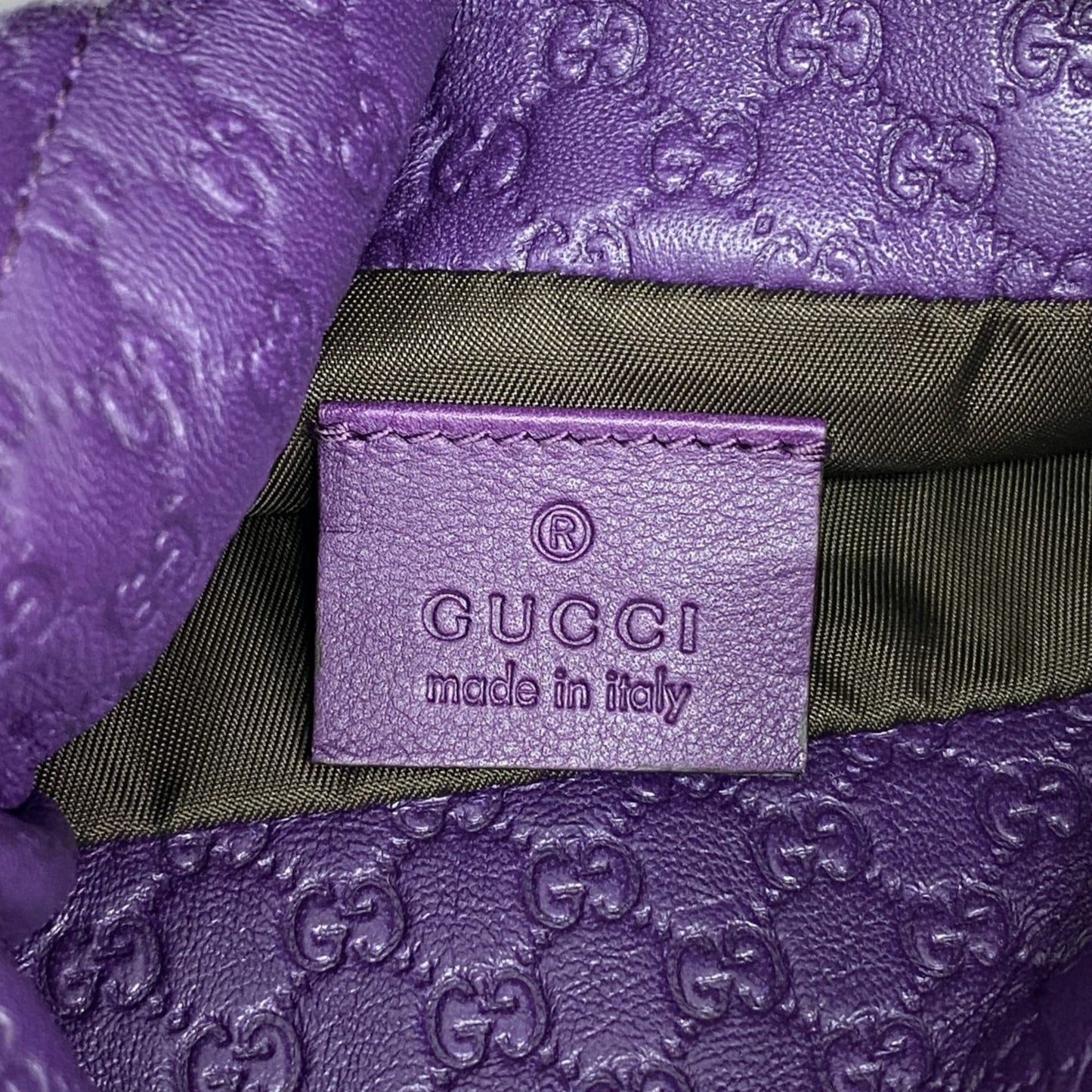 Gucci Purple Leather Pouch
