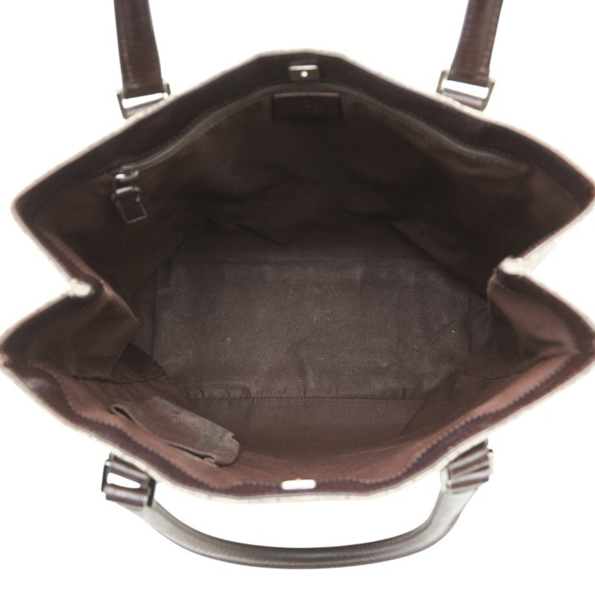 Gucci Beige Brown Pvc Leather Tote Bag