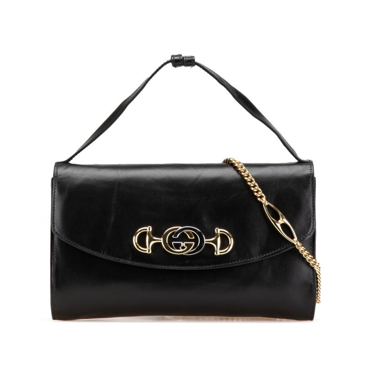 Gucci Black Leather Handbag Shoulder Bag